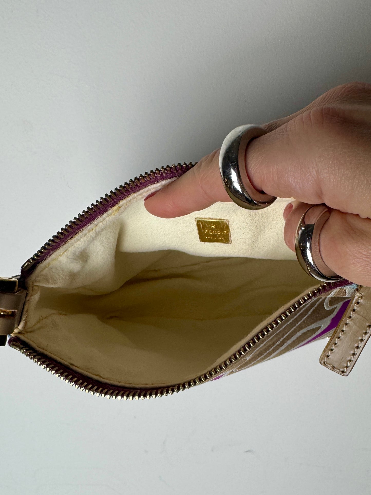 Fendi Psychedelic Swirl Jacquard Mini Shoulder Bag — Early 2000s