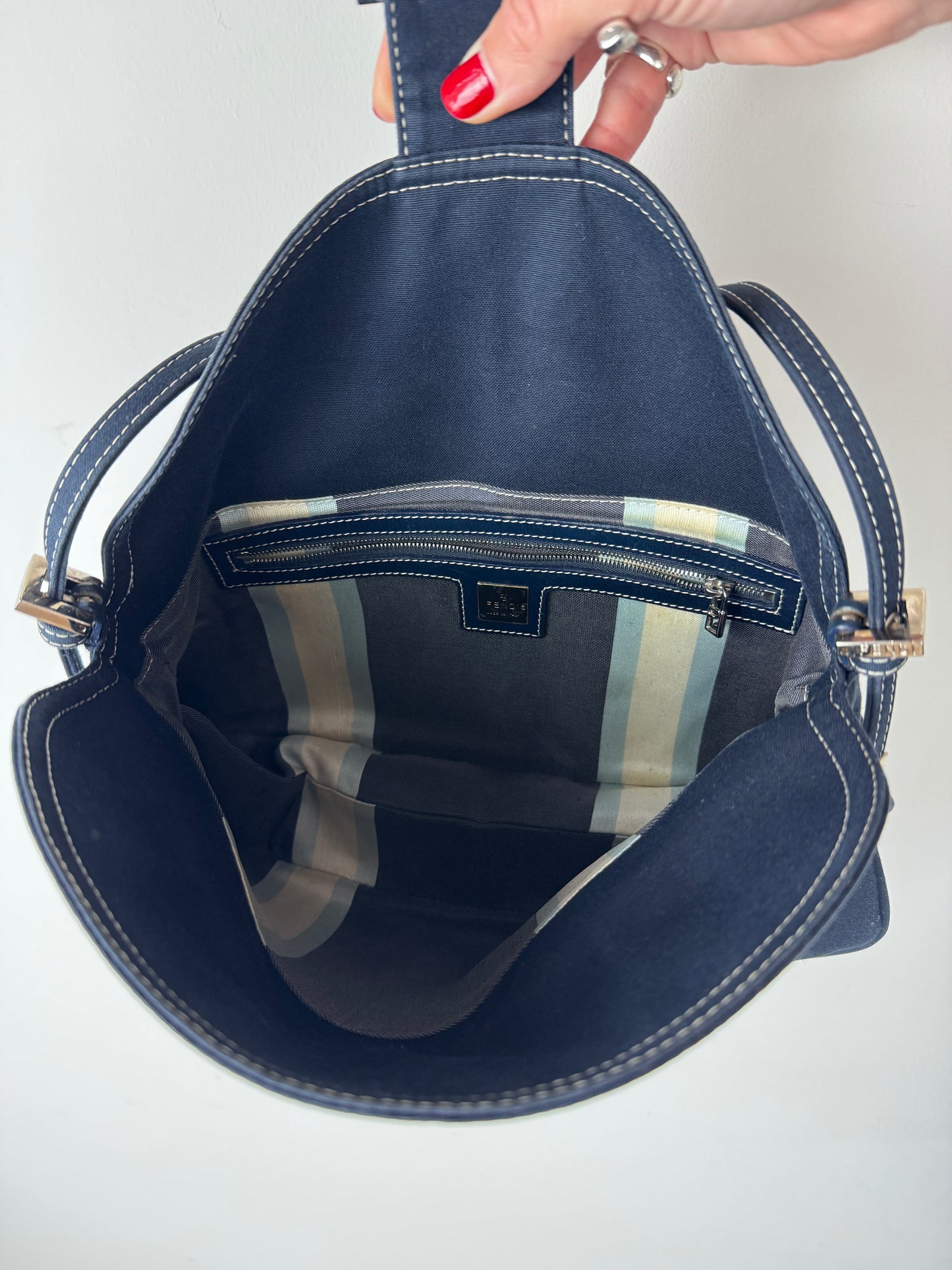 Fendi Canvas Shoulder Bag — Late 90s to Early 2000s