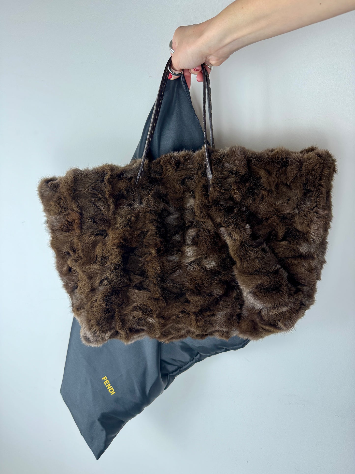 Fendi Selleria Fur Shoulder Bag — early 2000s