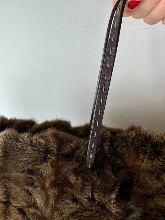 Fendi Selleria Fur Shoulder Bag — early 2000s