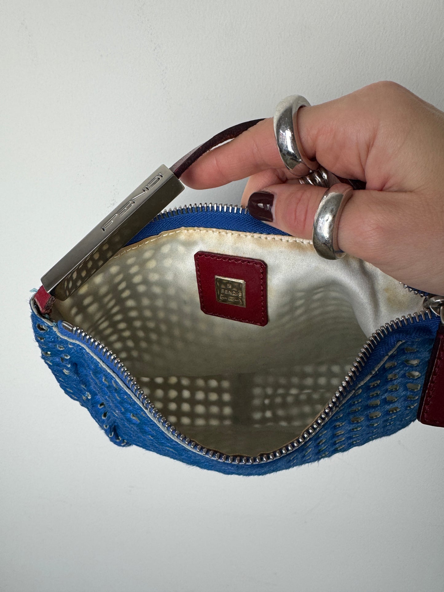 Fendi Perforated Pony Hair Mini Bag — Early to Mid 2000s