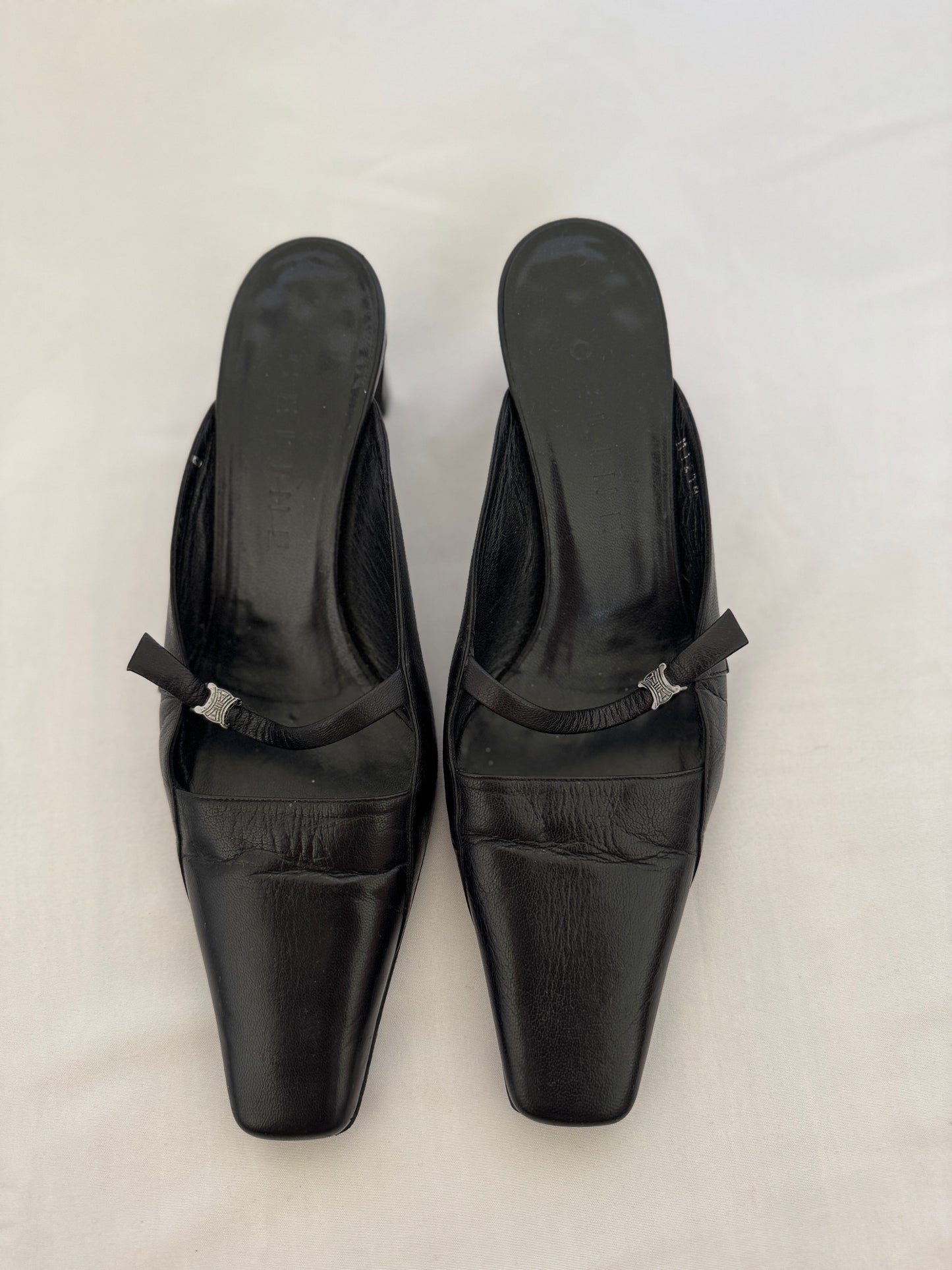 Céline Square-Toe Heeled Mules