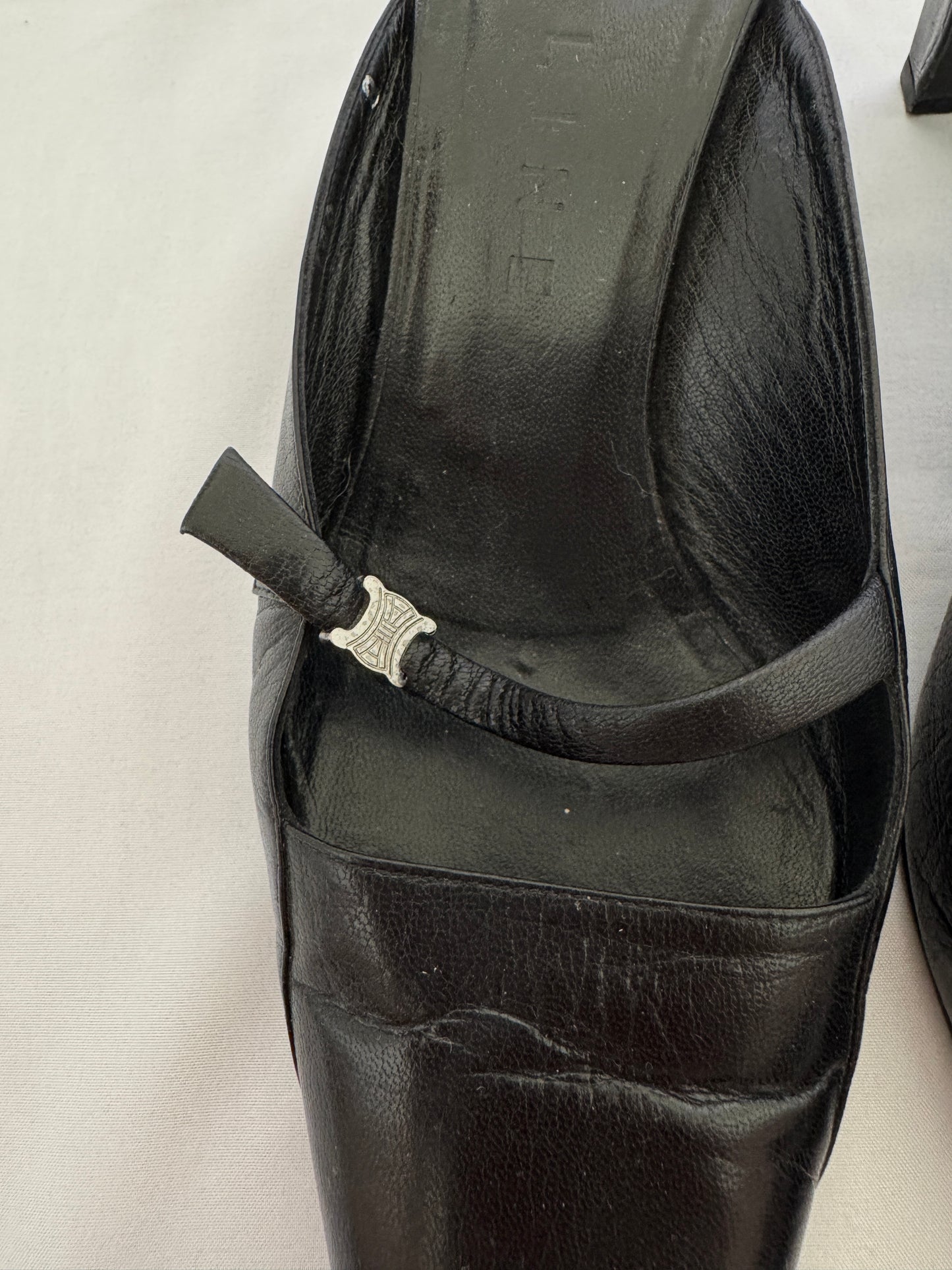 Céline Square-Toe Heeled Mules
