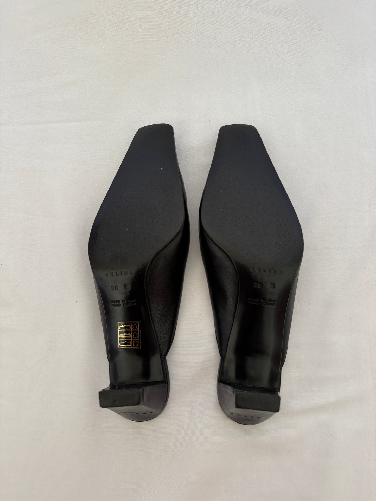 Céline Square-Toe Heeled Mules