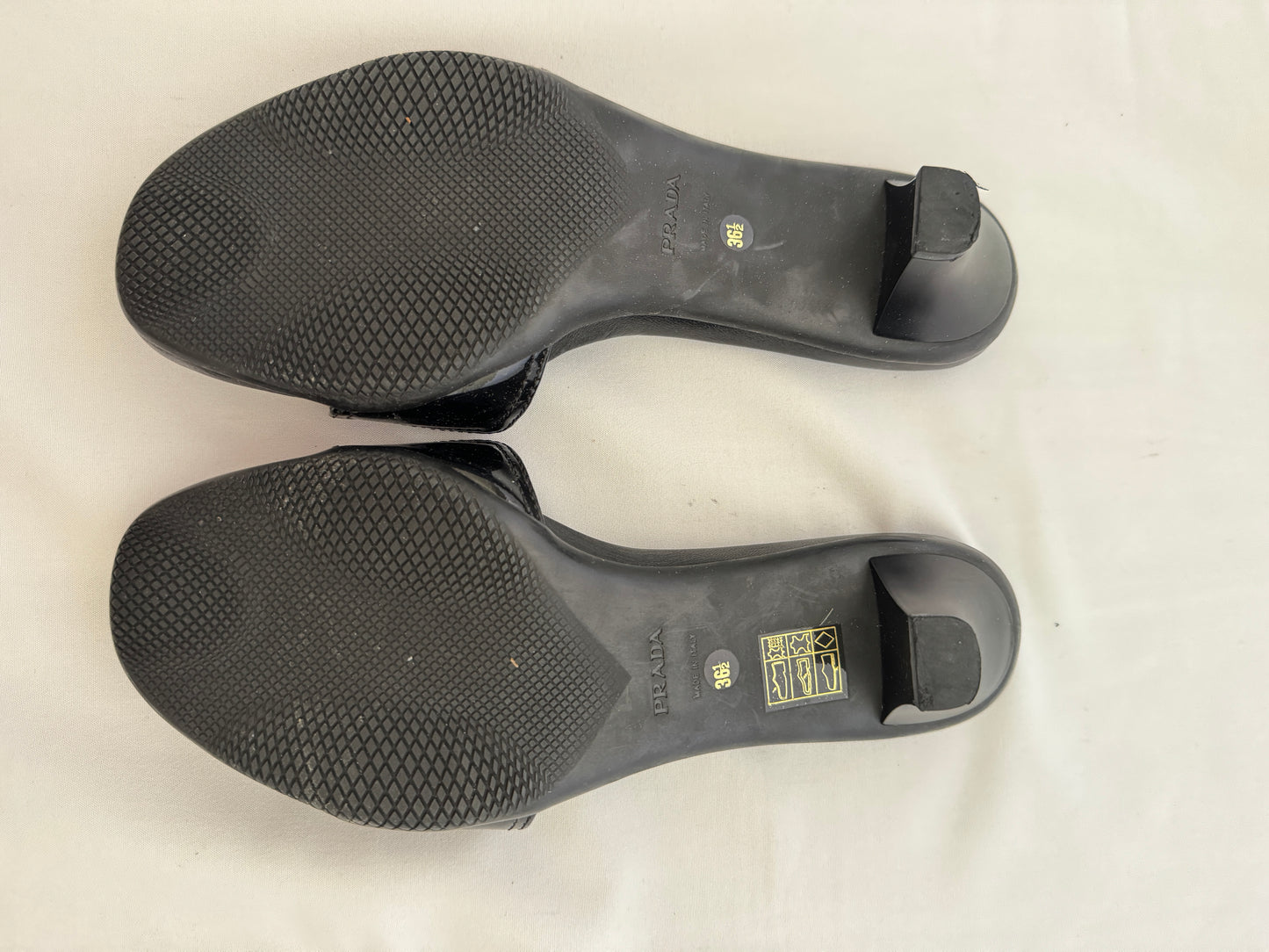 Prada Grosgrain Strap Kitten-Heel Mules