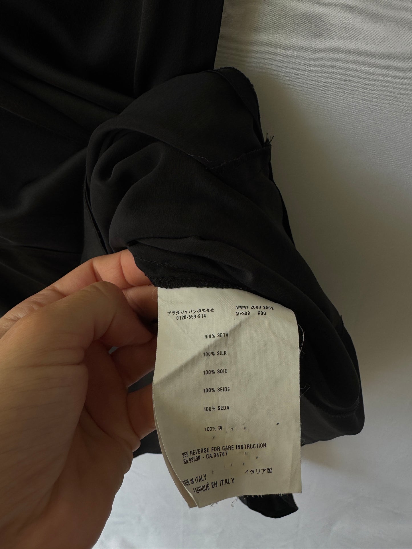 Miu Miu Black Silk Slip Dress