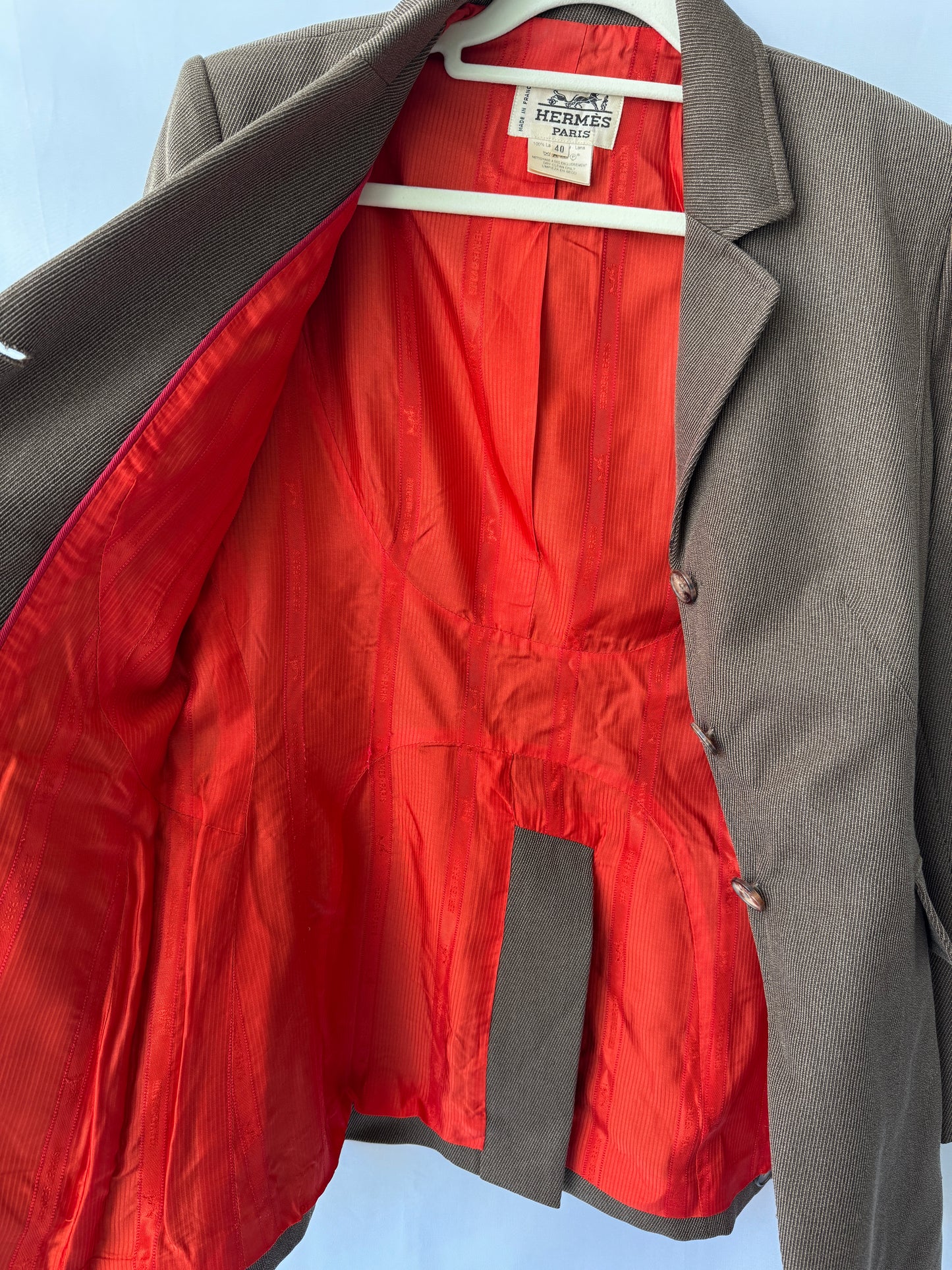 Hermès Paris Sculpted Wool Blazer
