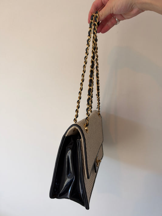 Vintage Chanel E/W Jersey Flap Bag — 2002–2003, Karl Lagerfeld Era