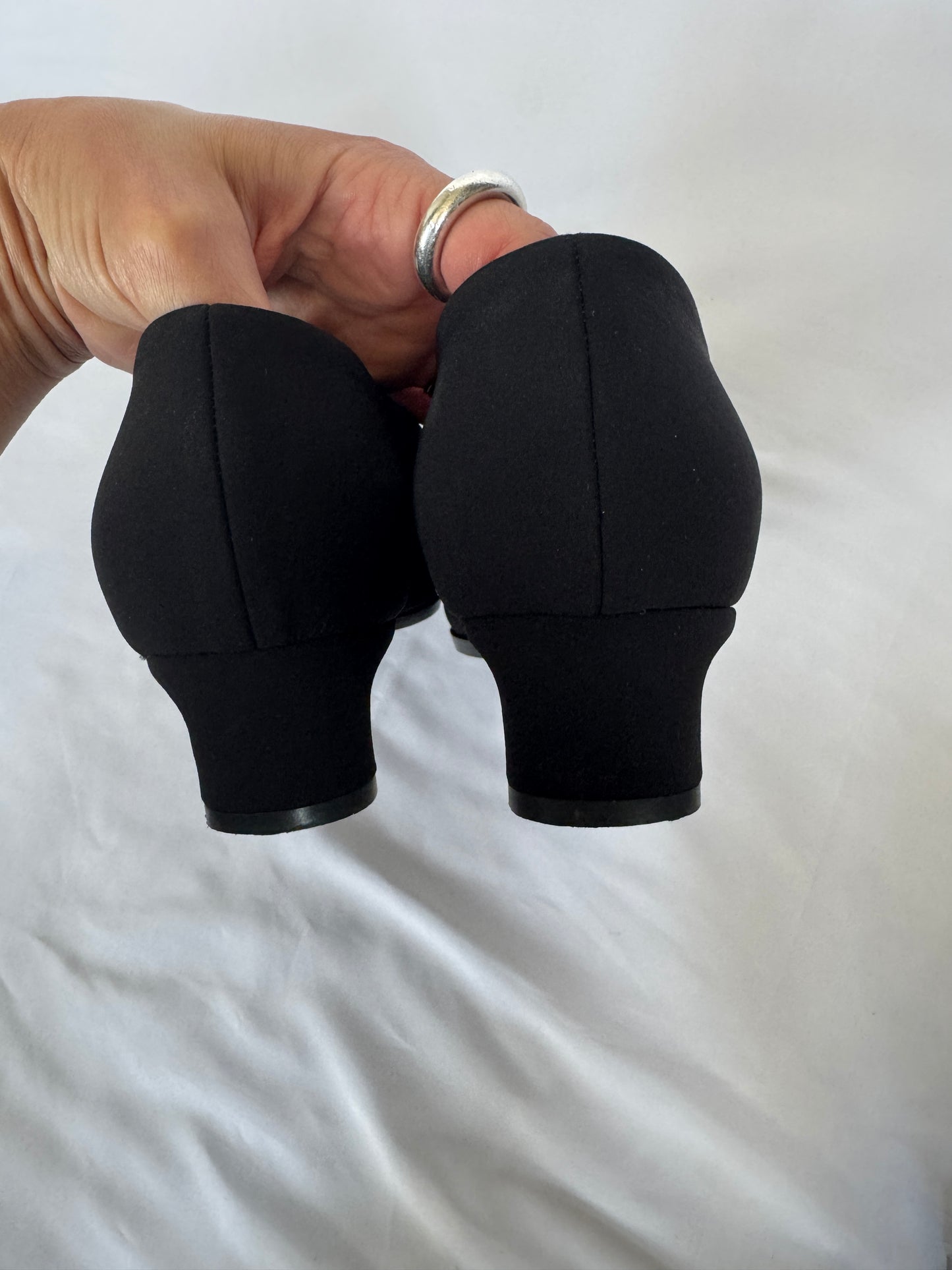 Prada Square-Toe Low Block heel