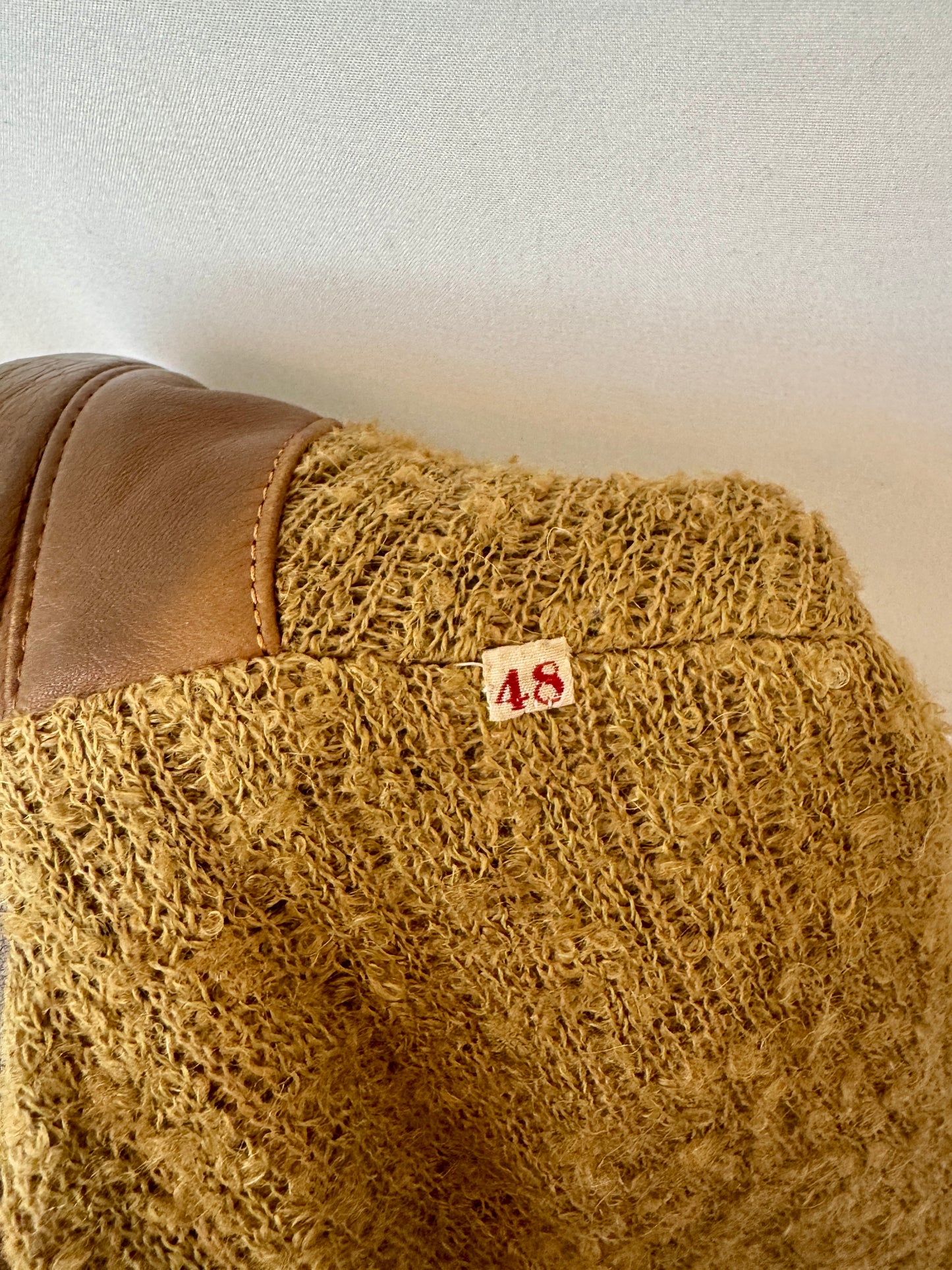 Loewe Brown Leather Jacket with Knit Lining — Late 1970s / Early 1980s