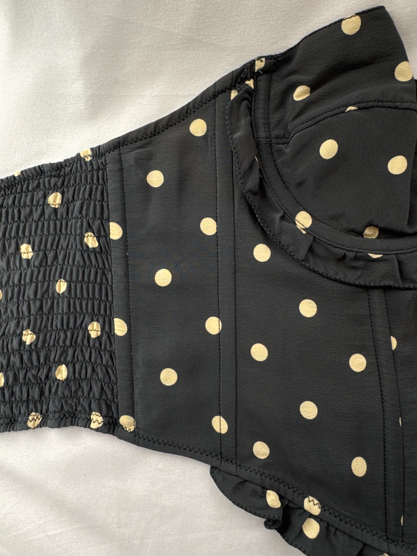 Moschino Silk Polka-Dot Bustier