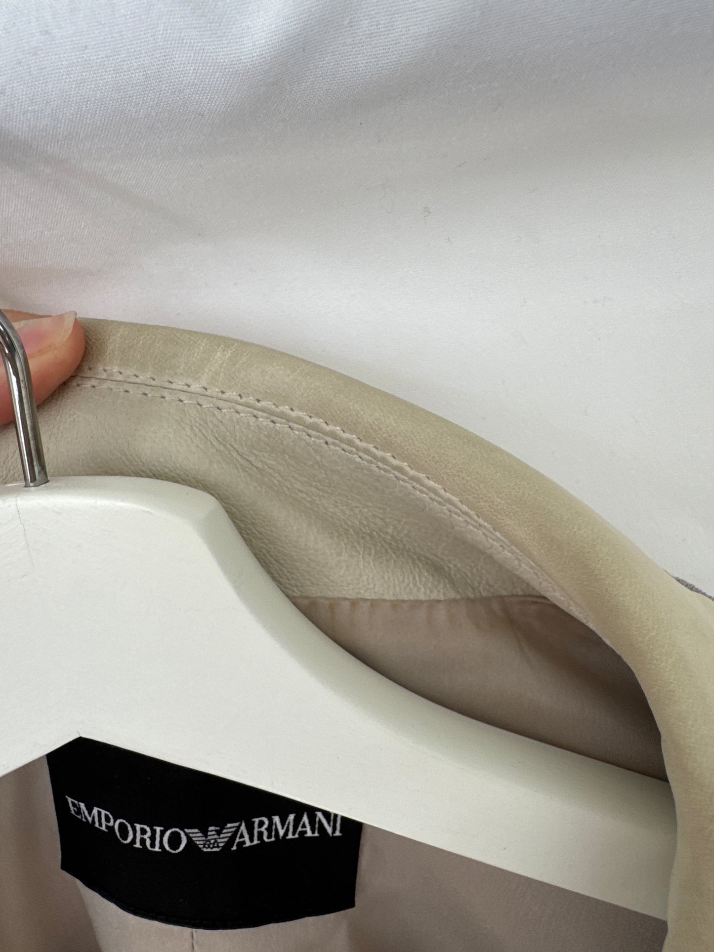 Emporio Armani Scalloped Leather Jacket