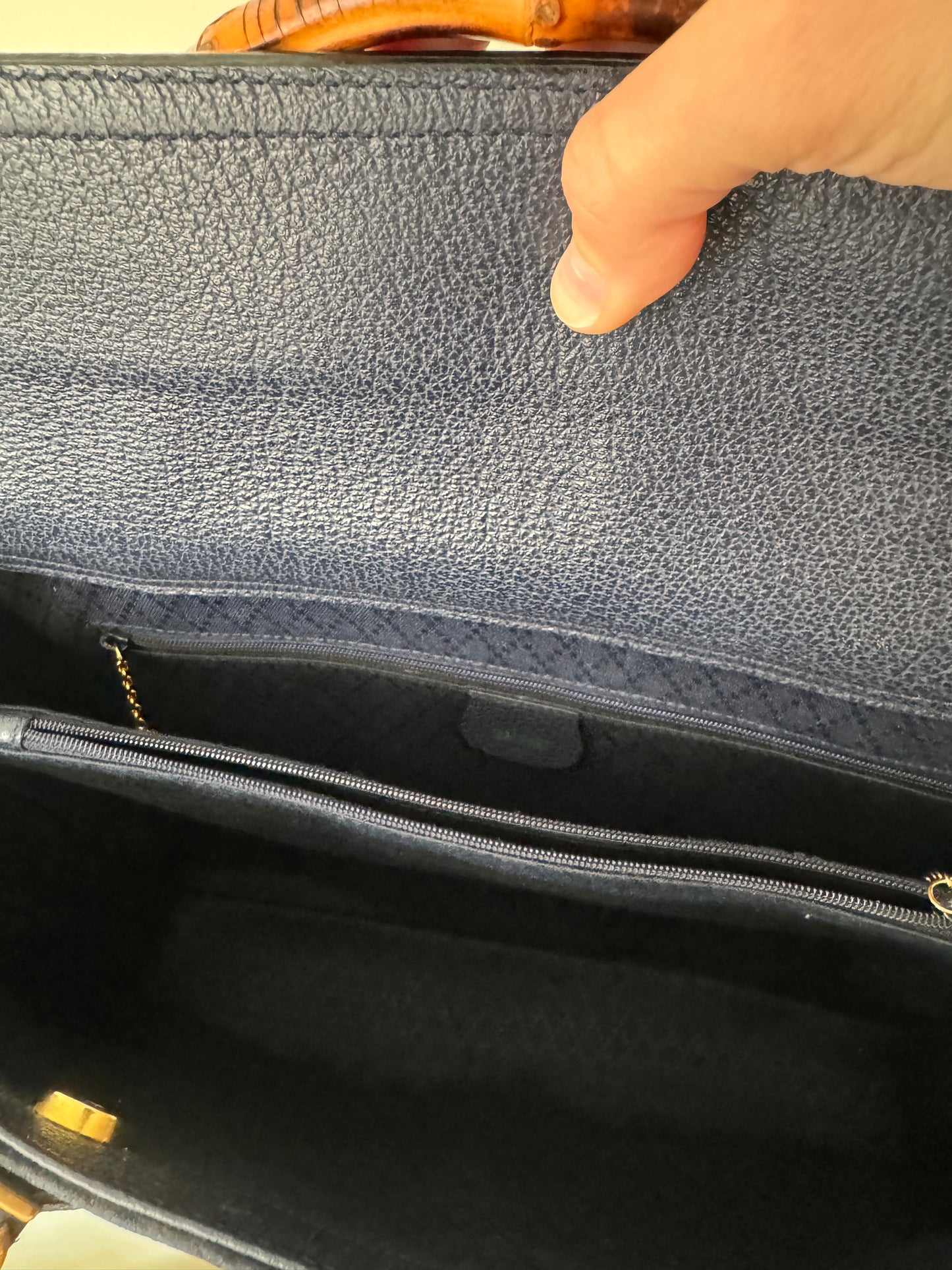 Gucci Bamboo Top Handle Suede Bag — Mid 1990s to Early 2000s