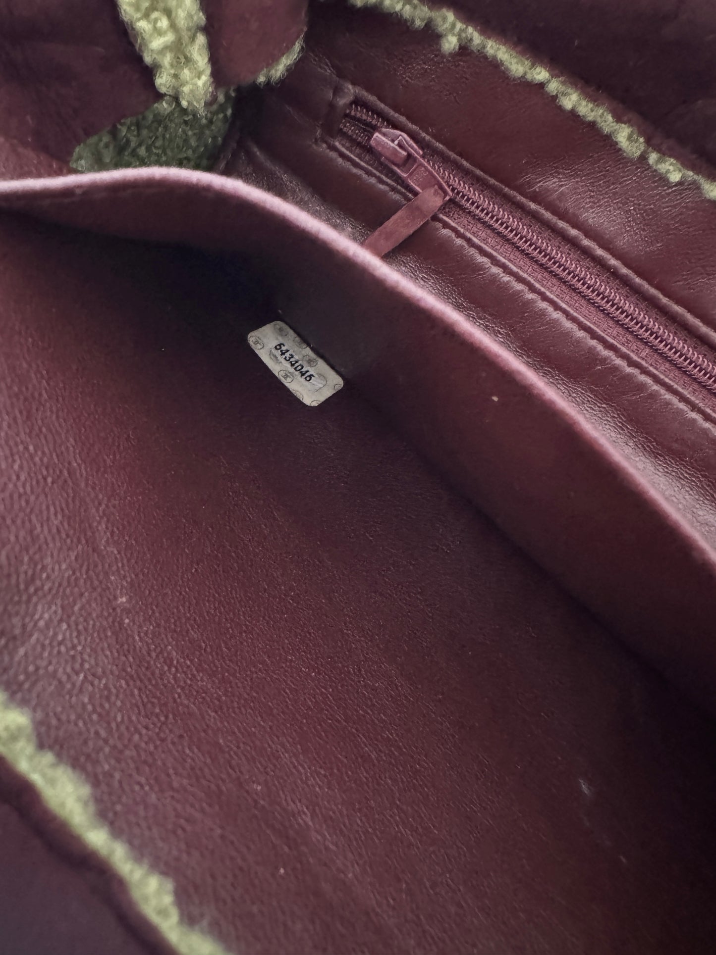 Chanel Shearling-Trim Suede Shoulder Bag — 1990s