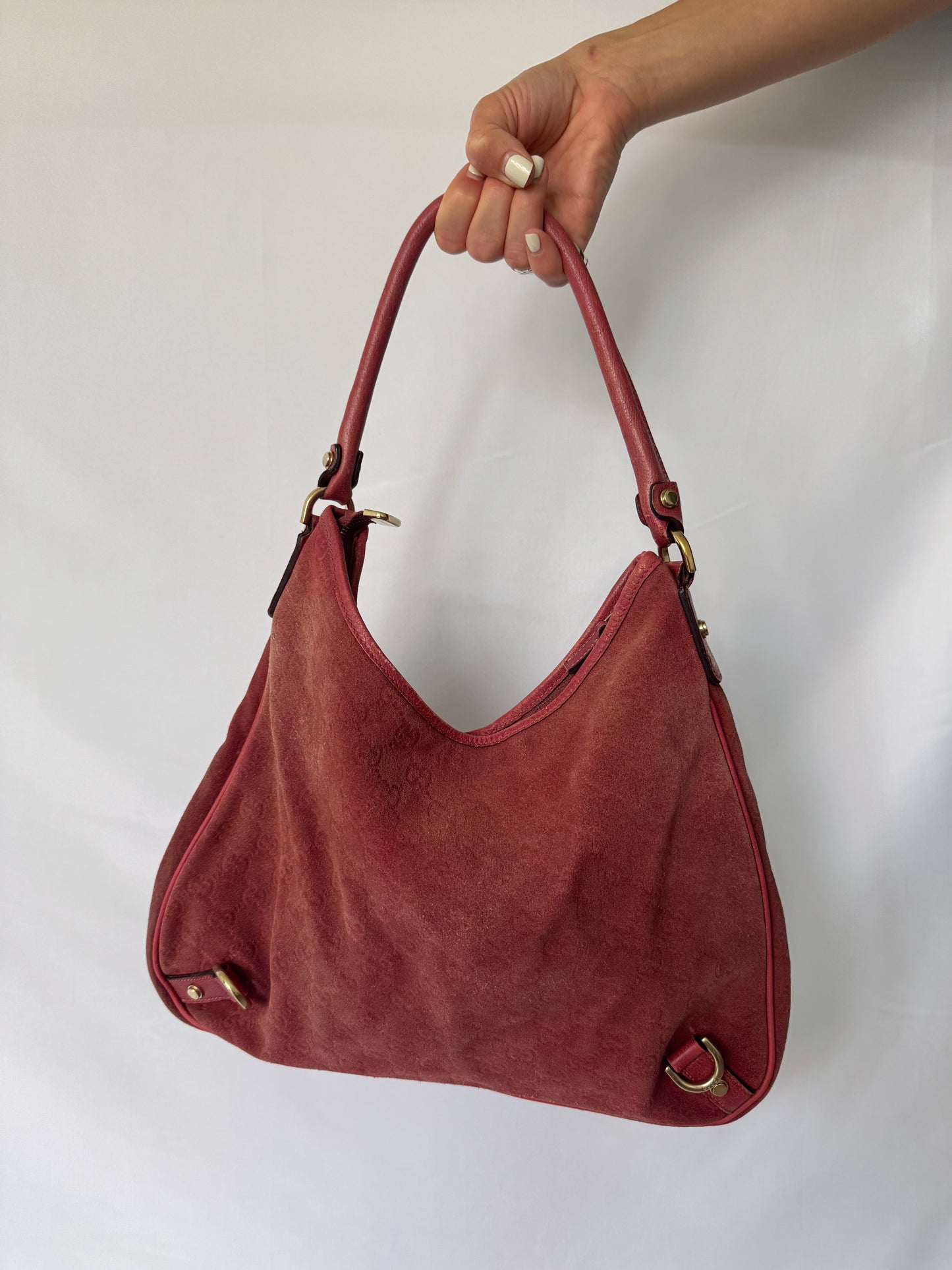 Gucci Abbey Suede Shoulder Bag