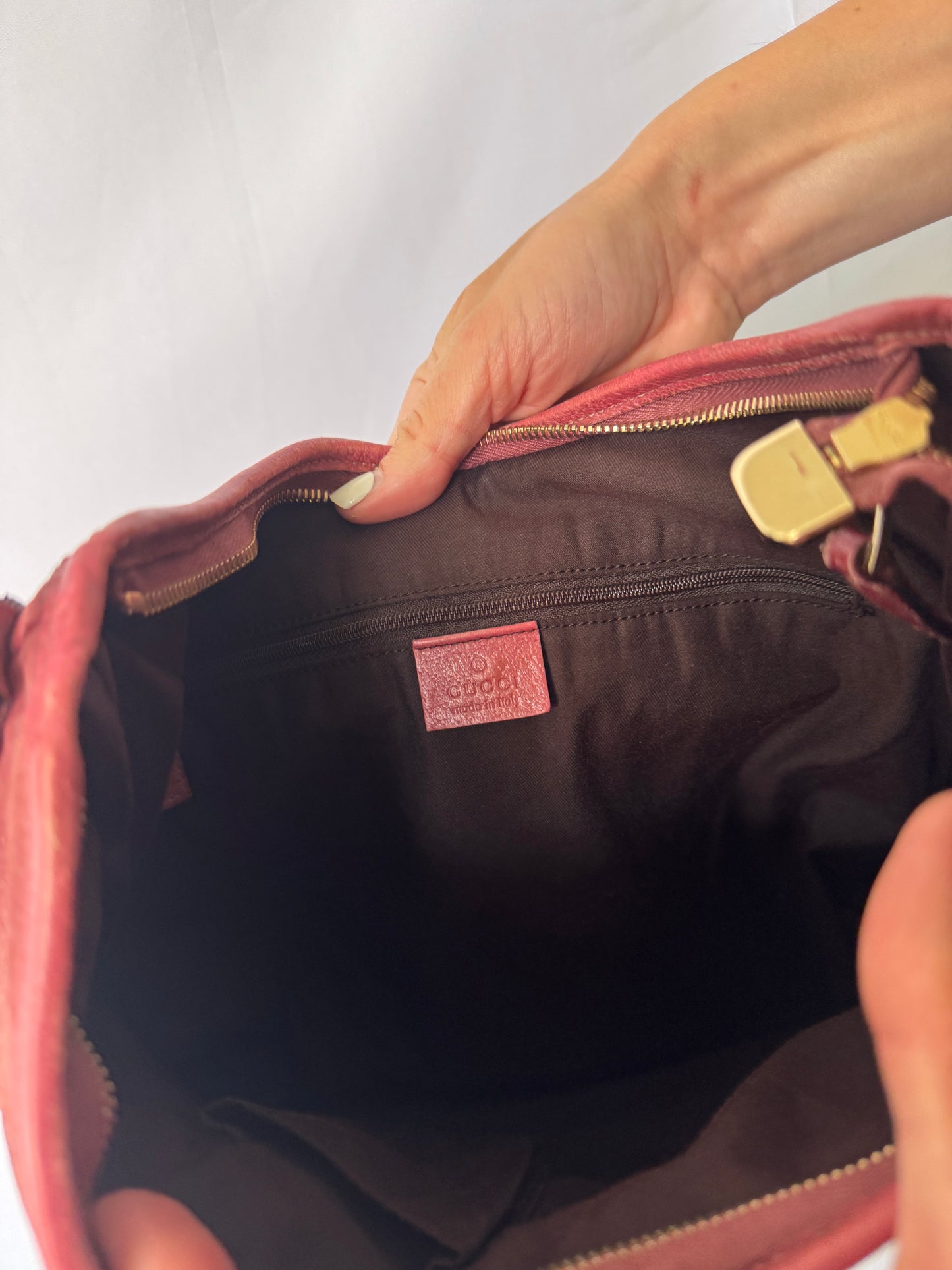 Gucci Abbey Suede Shoulder Bag