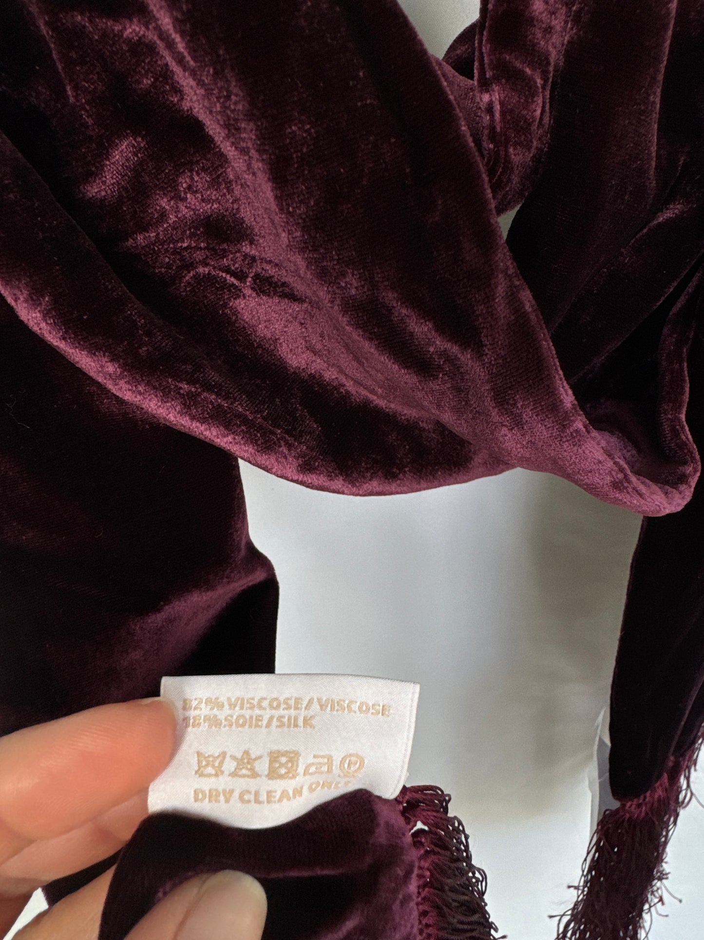 Chloé Velvet Fringe Scarf — 2010s