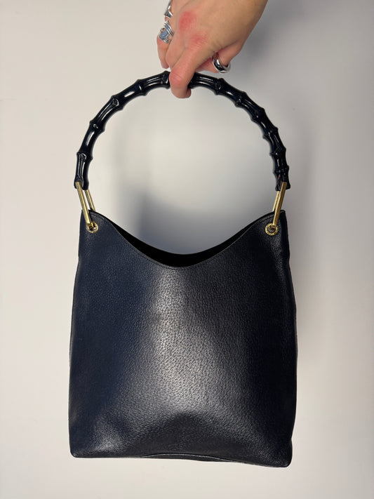 Gucci Bamboo Leather Hobo Bag — Late 1990s to Early 2000s