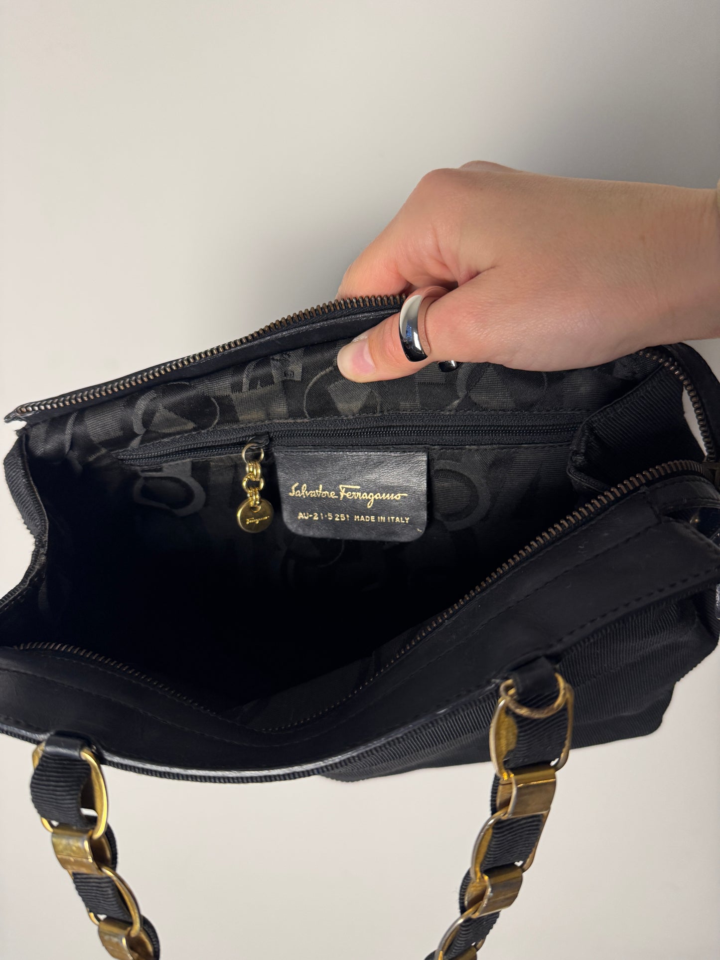 Salvatore Ferragamo Vara Chain Handbag — Late 1990s / Early 2000s