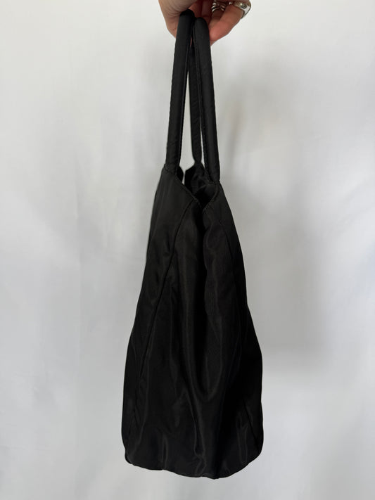 Prada Black Nylon Top Handle Bag