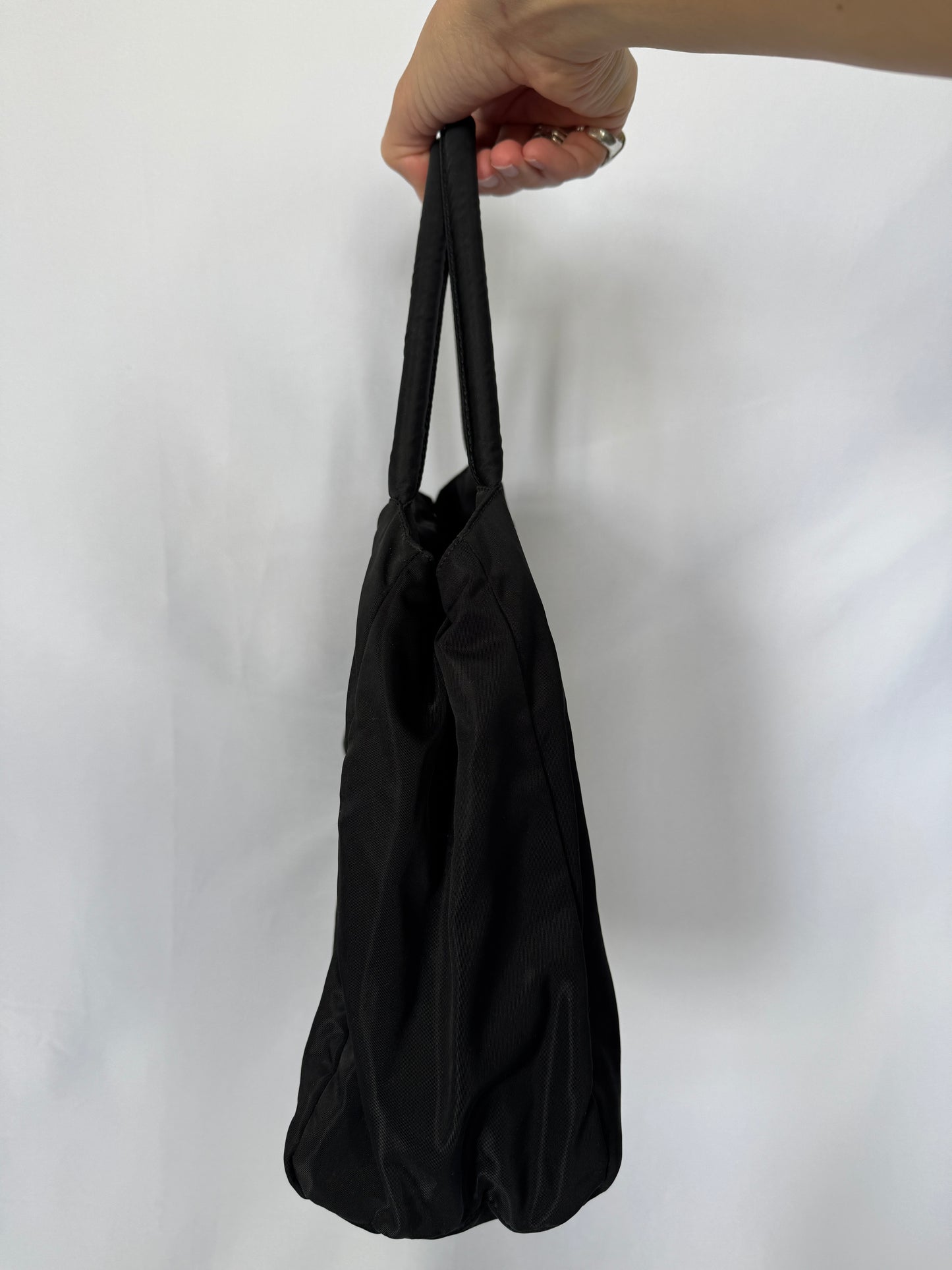 Prada Black Nylon Top Handle Bag