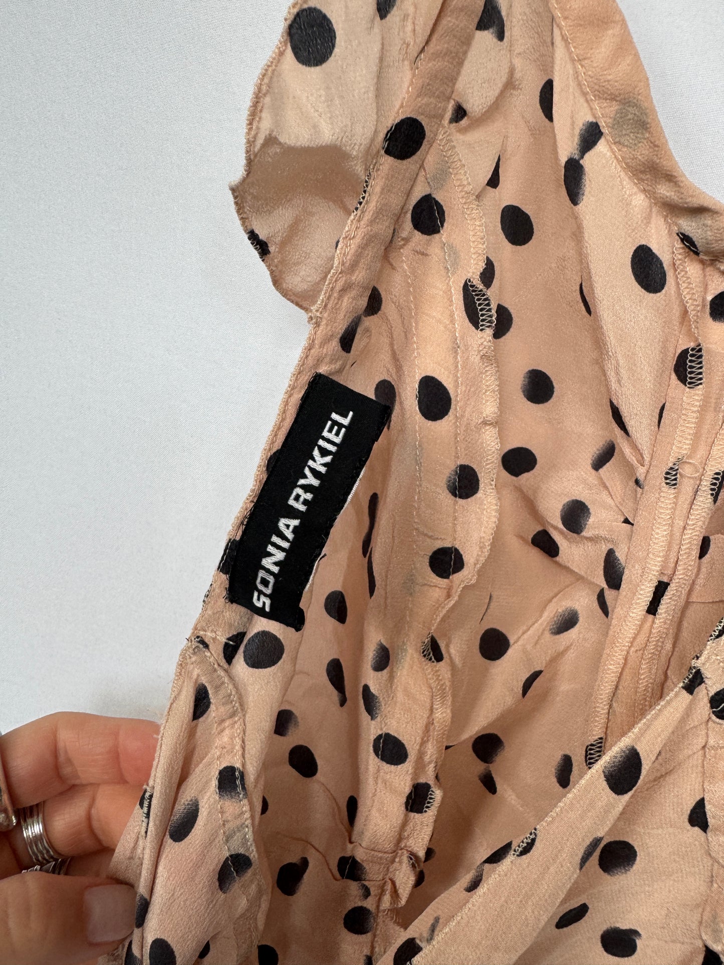 Sonia Rykiel Polka Dot Silk Top