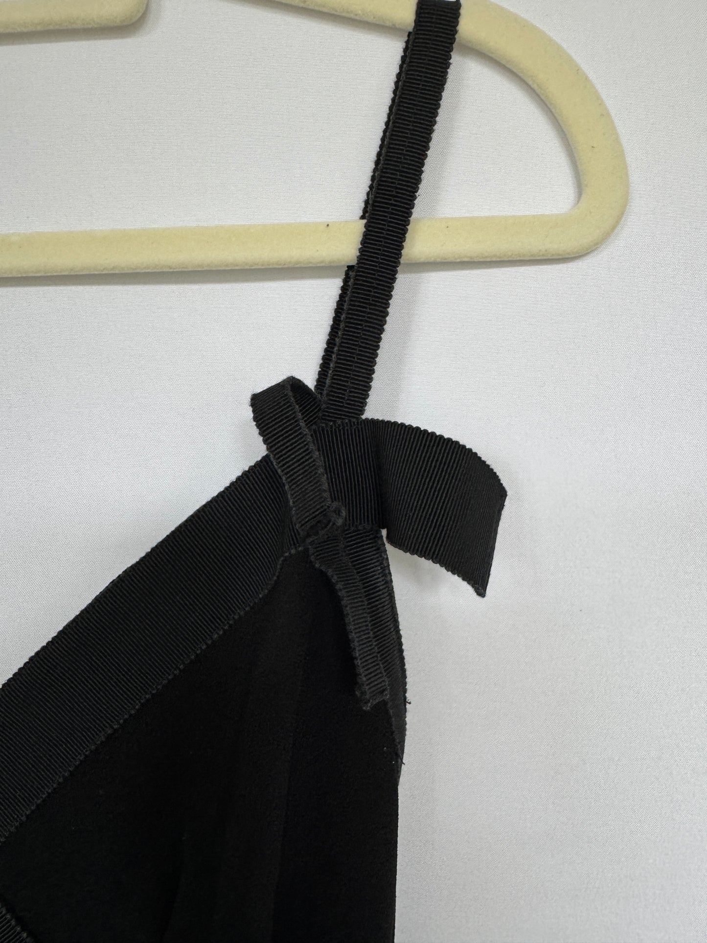 Moschino Black Grosgrain Slip Dress