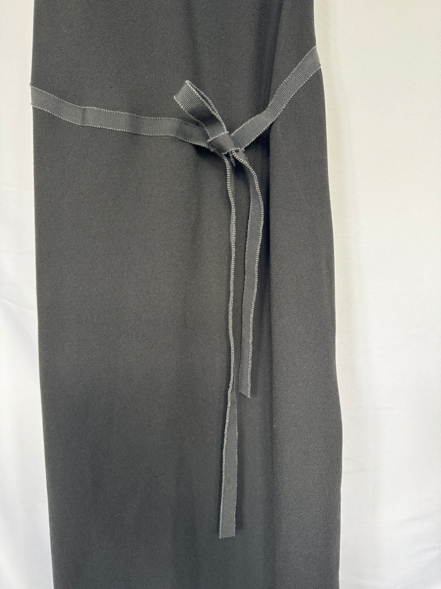 Moschino Black Grosgrain Slip Dress