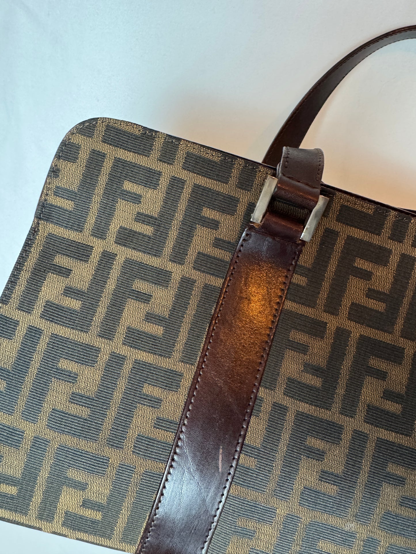 Fendi Zucca Canvas Top Handle Bag — Late 1990s / Early 2000s