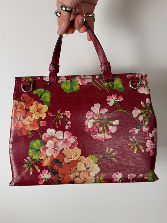 Gucci Blooms Bamboo Top Handle Bag — Mid 2010s