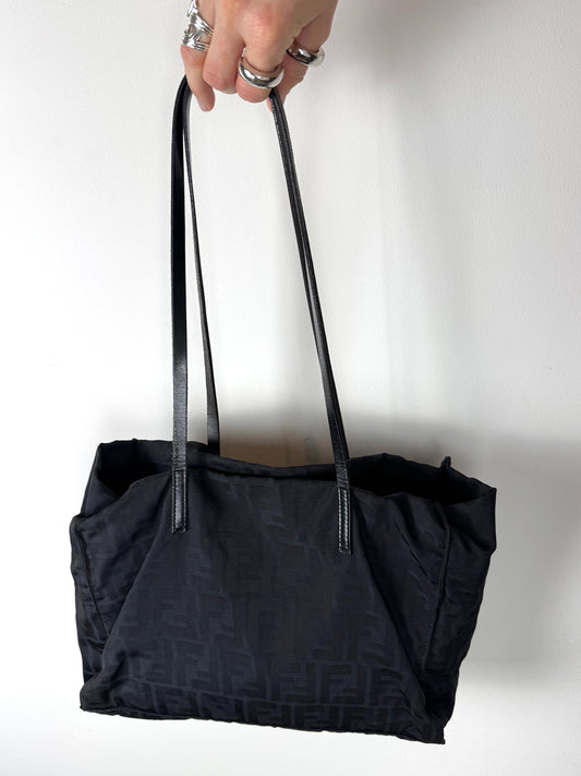 Fendi Zucca Nylon Tote Bag — Late 1990s to Early 2000s