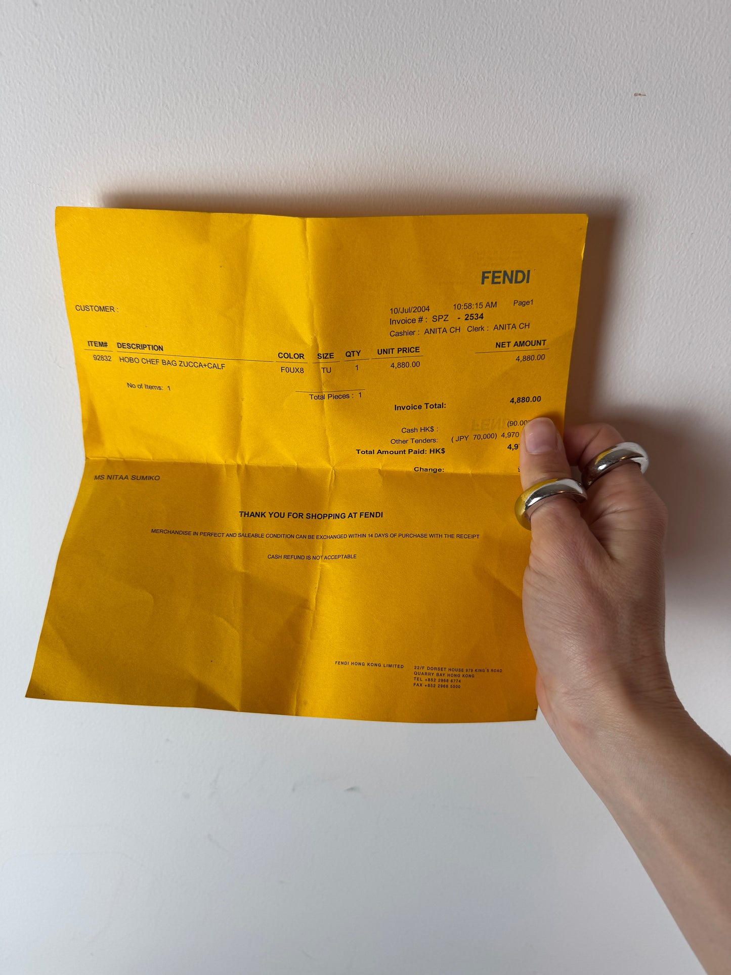 Fendi Zucca Chef Hobo Bag — 2004