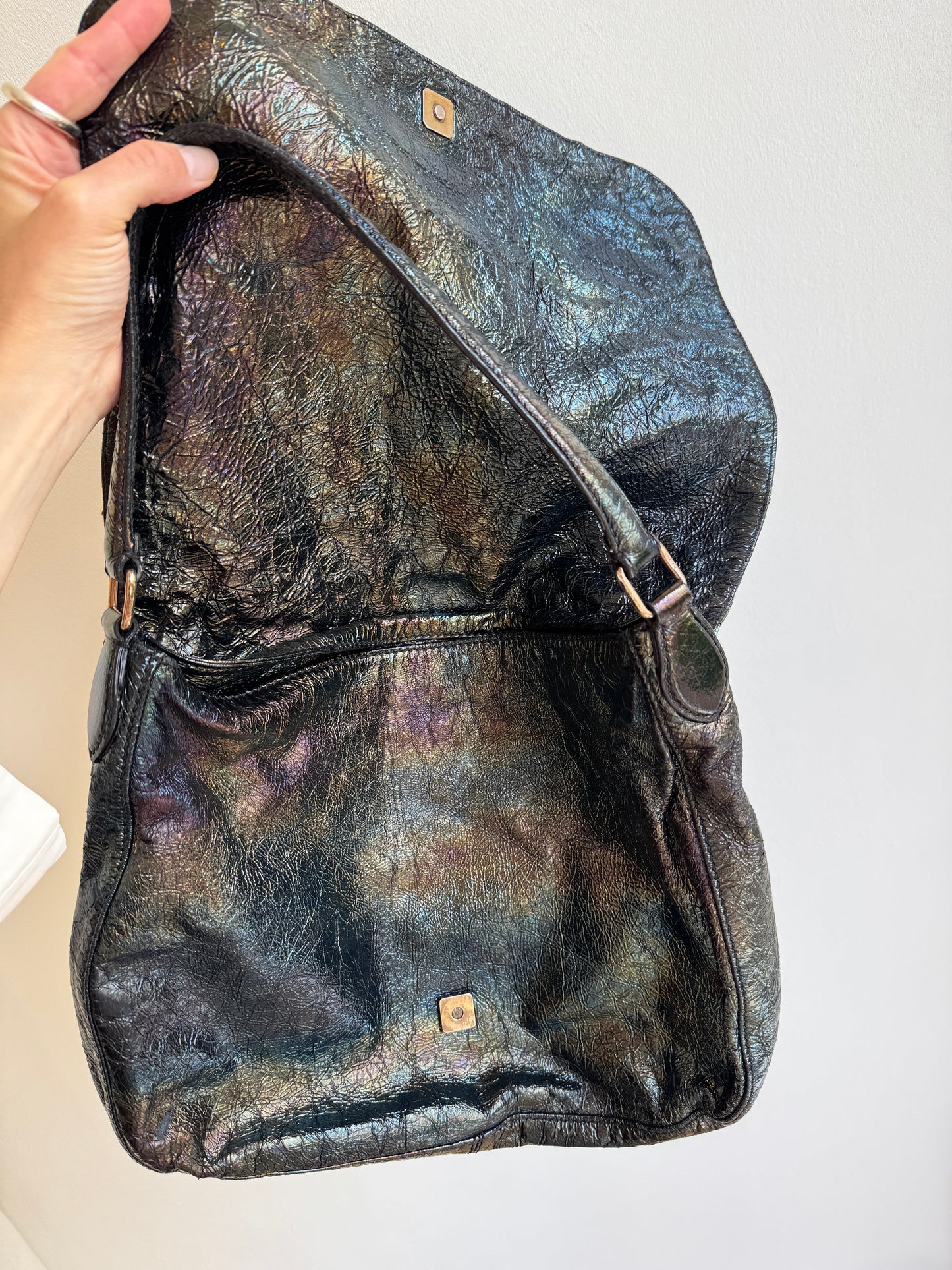 Archival 2003 Fendi "Chef" Peacock Micro-Beaded Shoulder Bag – Rare Prototype