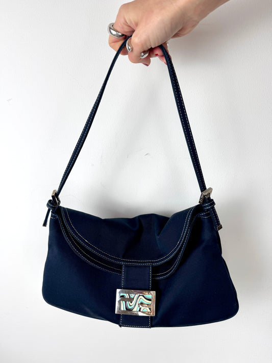 Fendi Canvas Shoulder Bag — Late 90s to Early 2000s