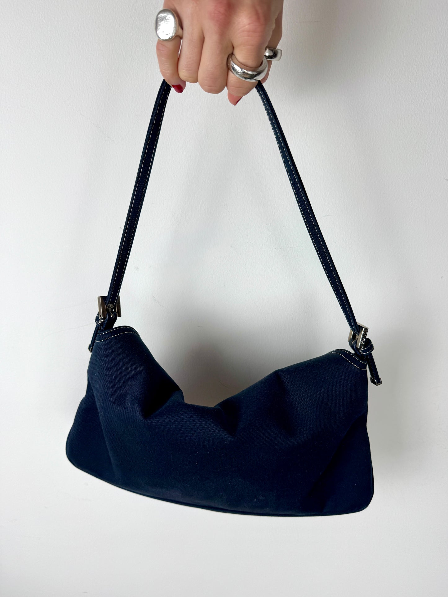 Fendi Canvas Shoulder Bag — Late 90s to Early 2000s