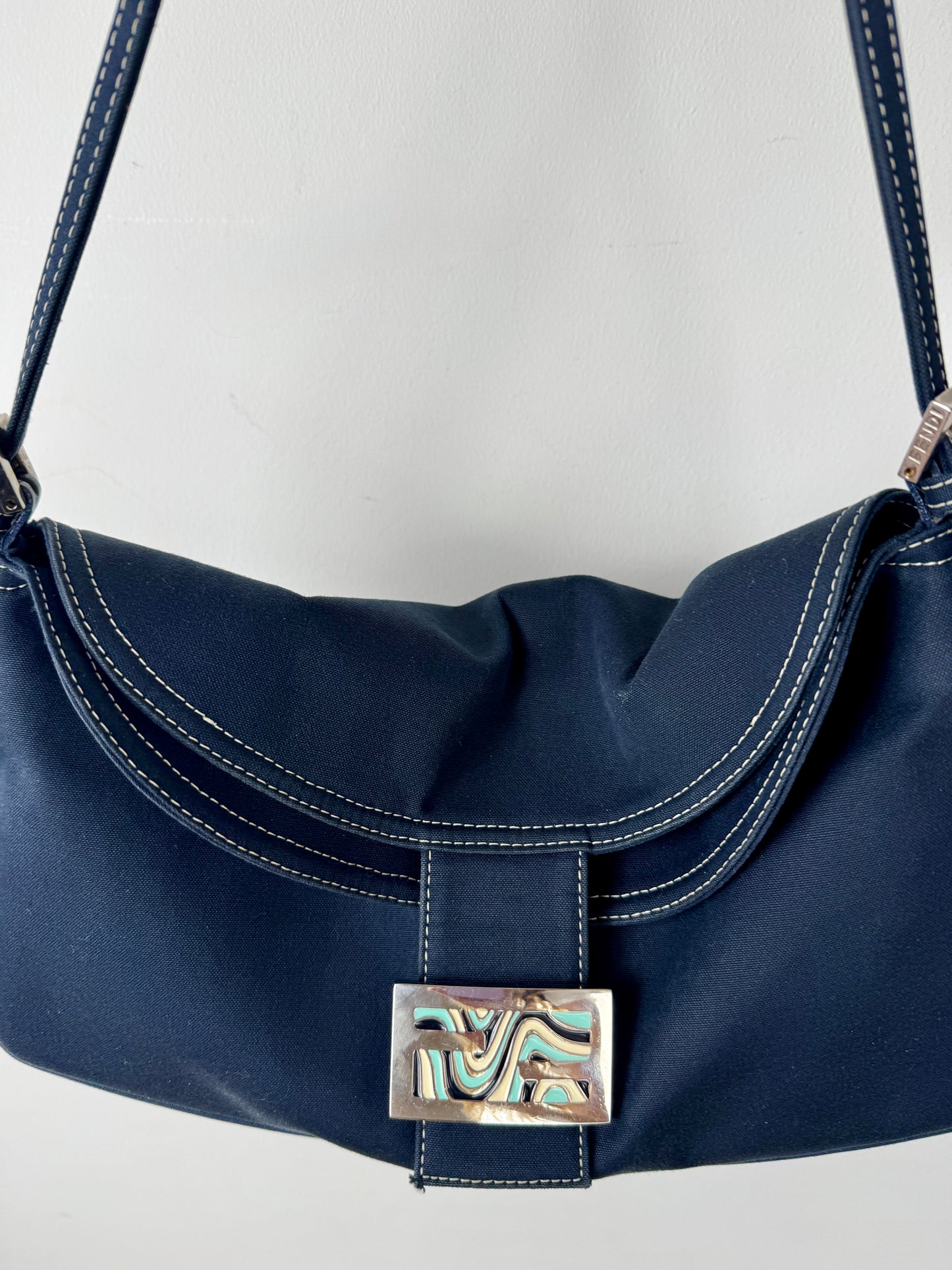 Fendi Canvas Shoulder Bag — Late 90s to Early 2000s