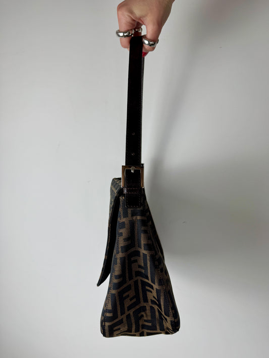 Fendi Zucca Mamma Baguette Shoulder Bag Late 90s to Early 2000s