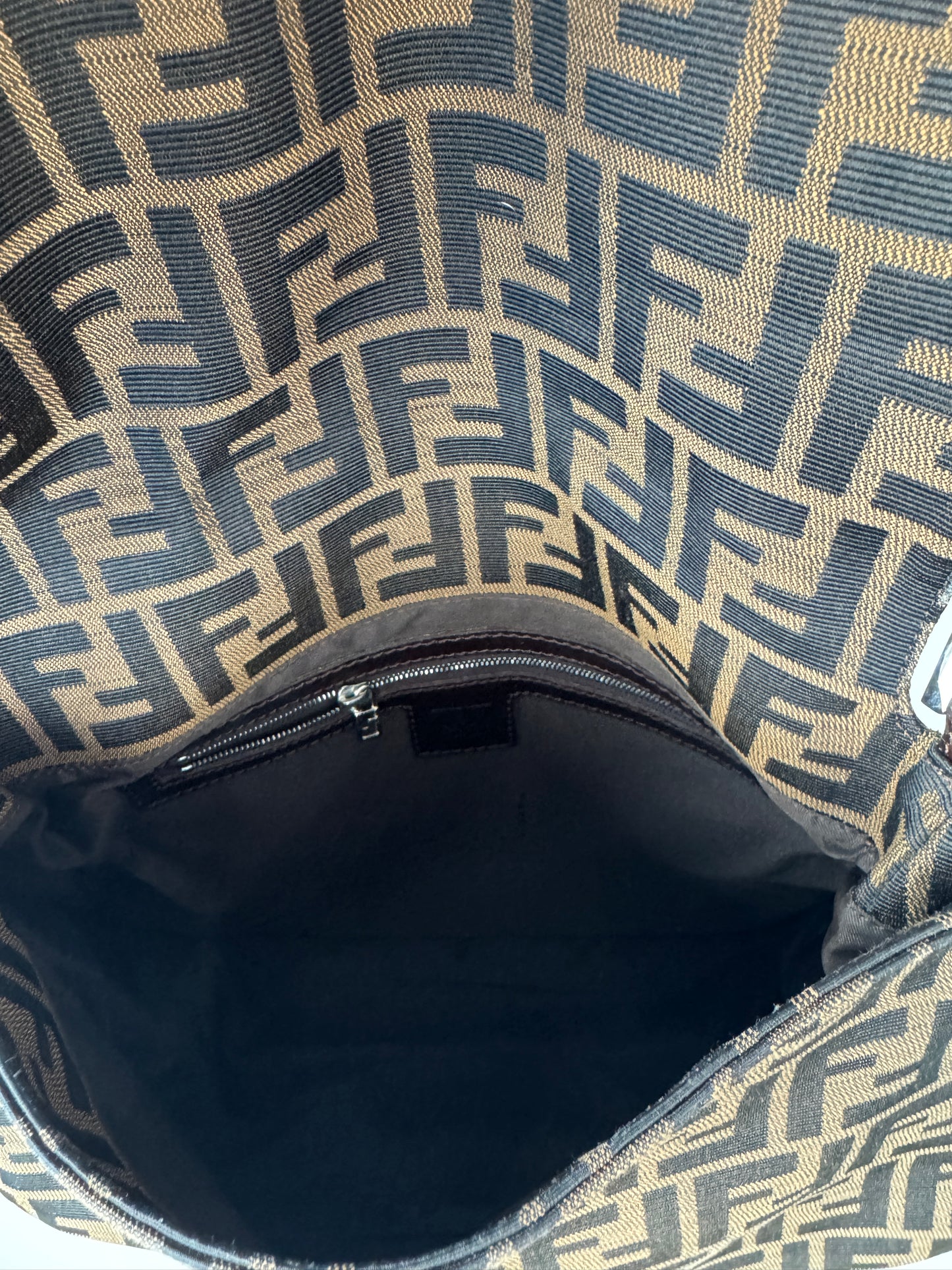 Fendi Zucca Mamma Baguette Shoulder Bag Late 90s to Early 2000s