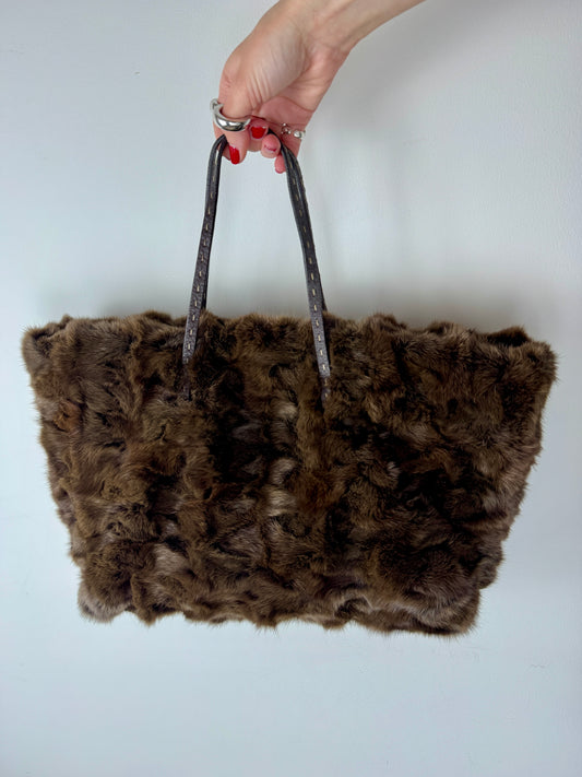 Fendi Selleria Fur Shoulder Bag — early 2000s