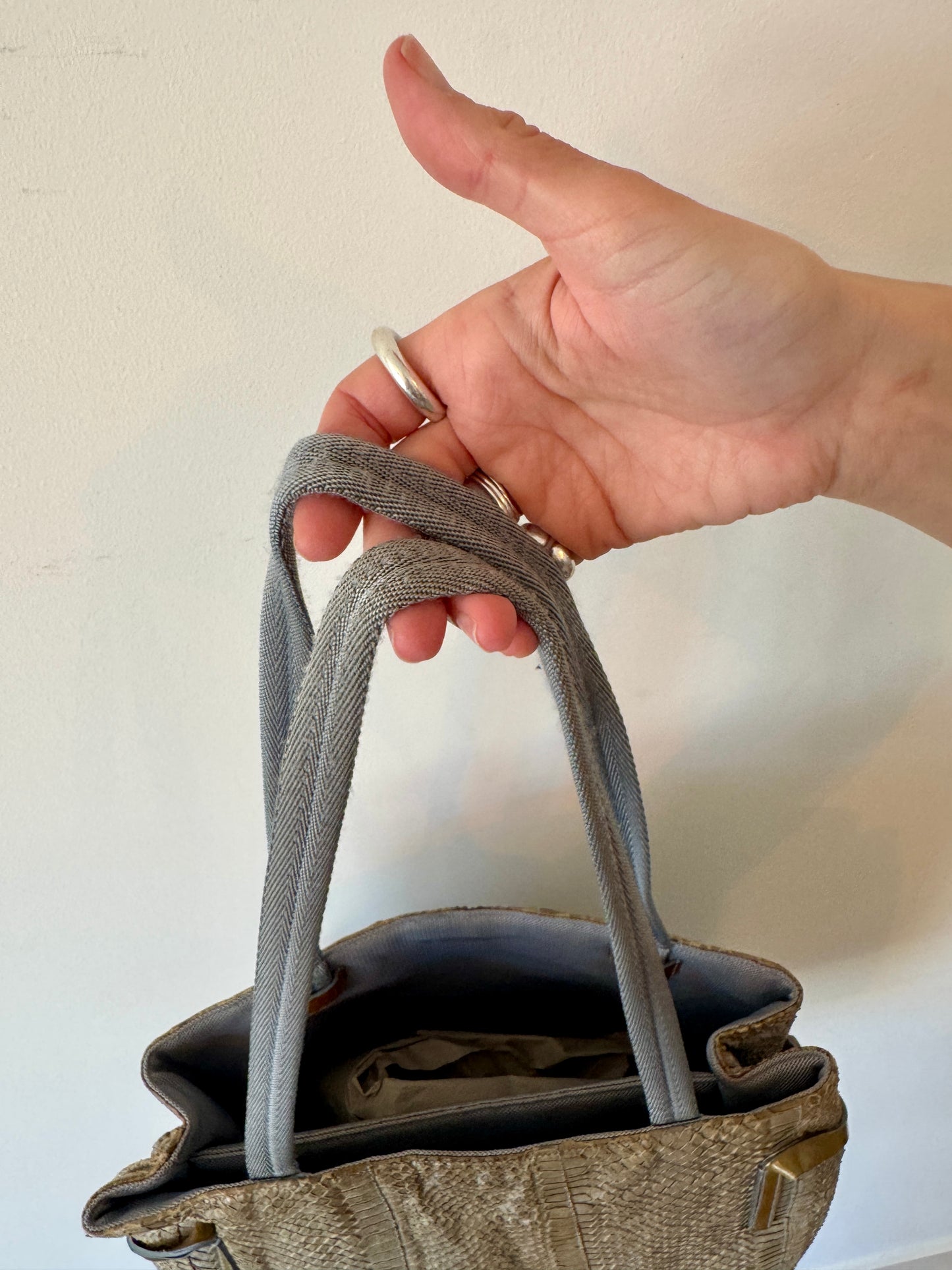 Prada Python Leather Tote Bag