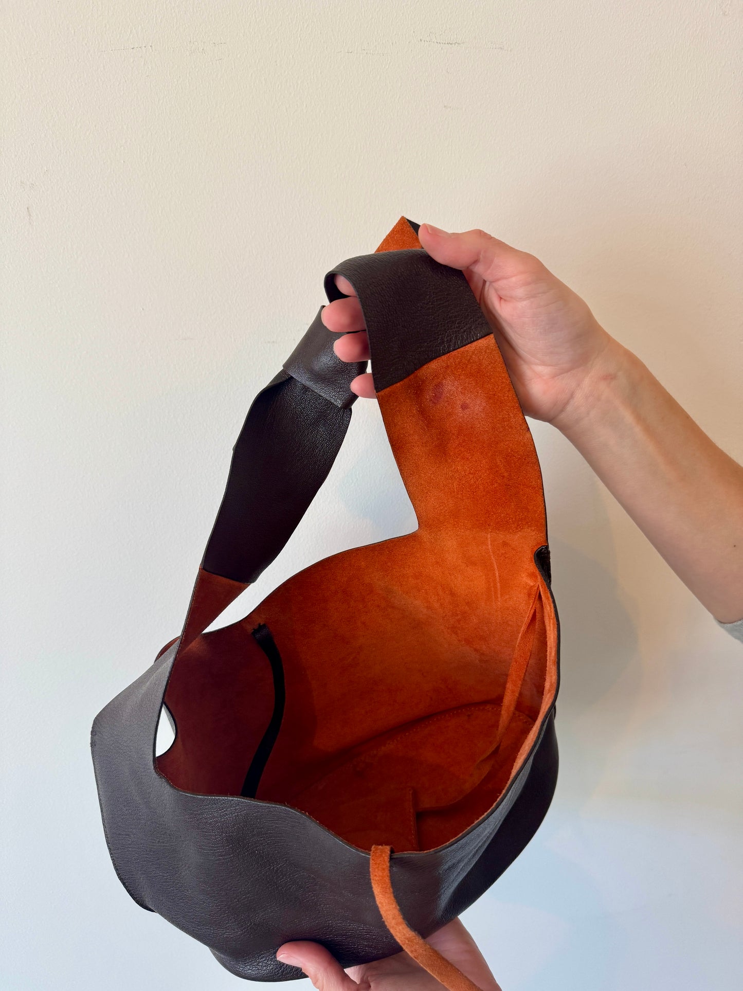 Miu Miu Two-Tone Leather bucket bag