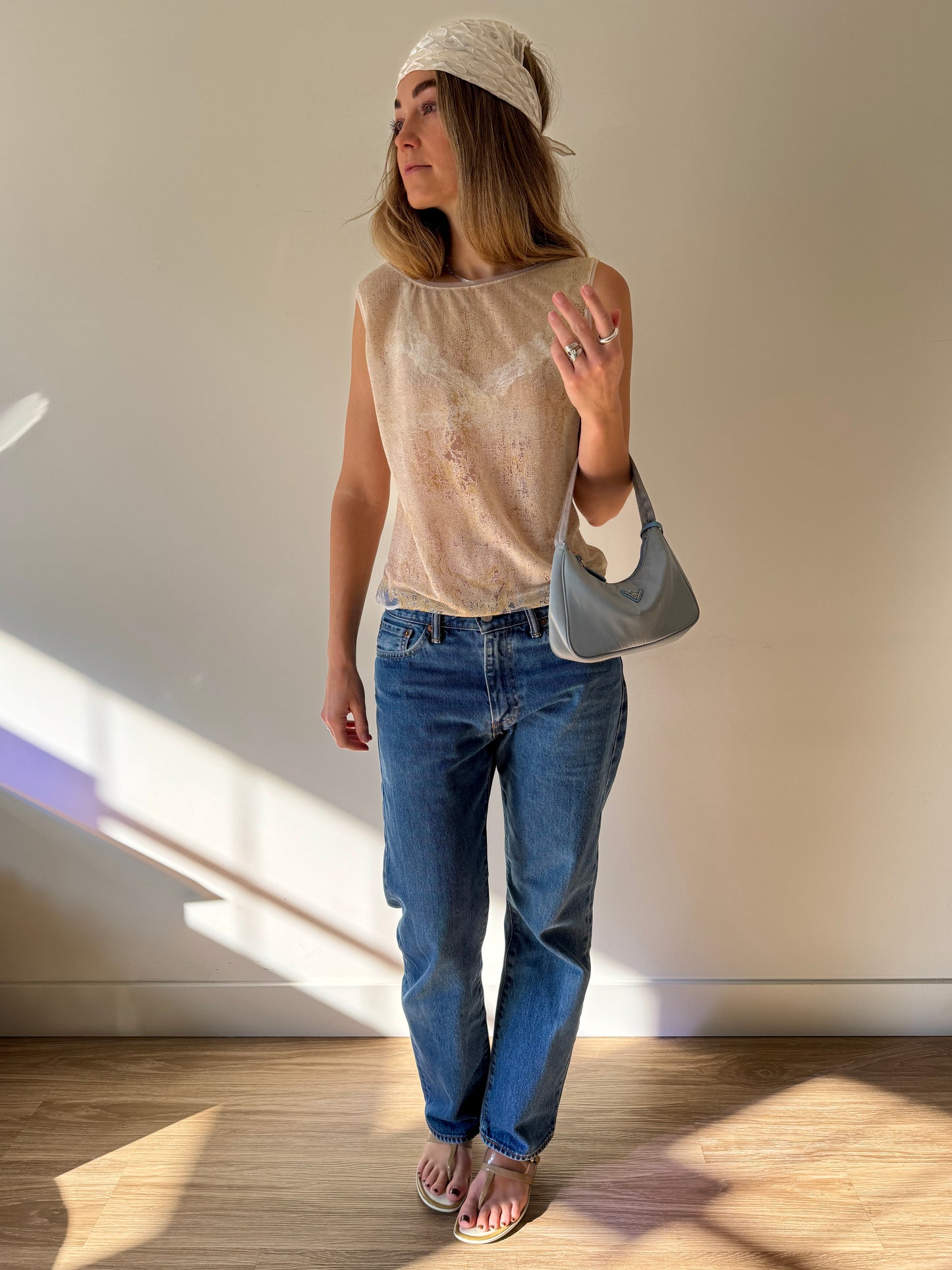 Roberto Cavalli Sheer Layered Set (Shirt + Tank) — Made in Italy, medium