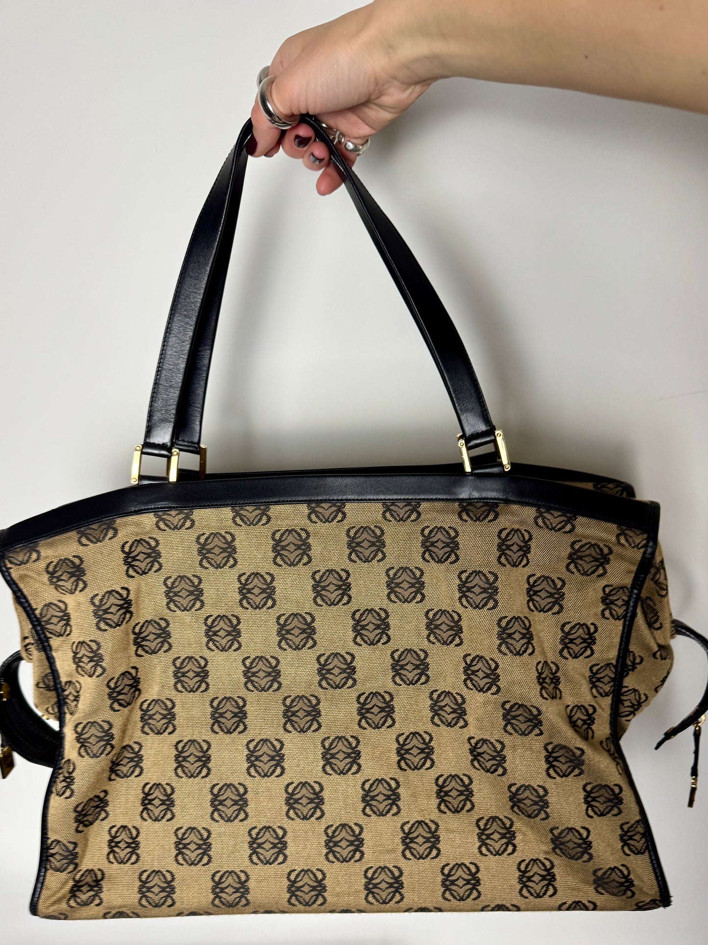 Loewe Anagram Canvas Weekender Tote - Late 1990s