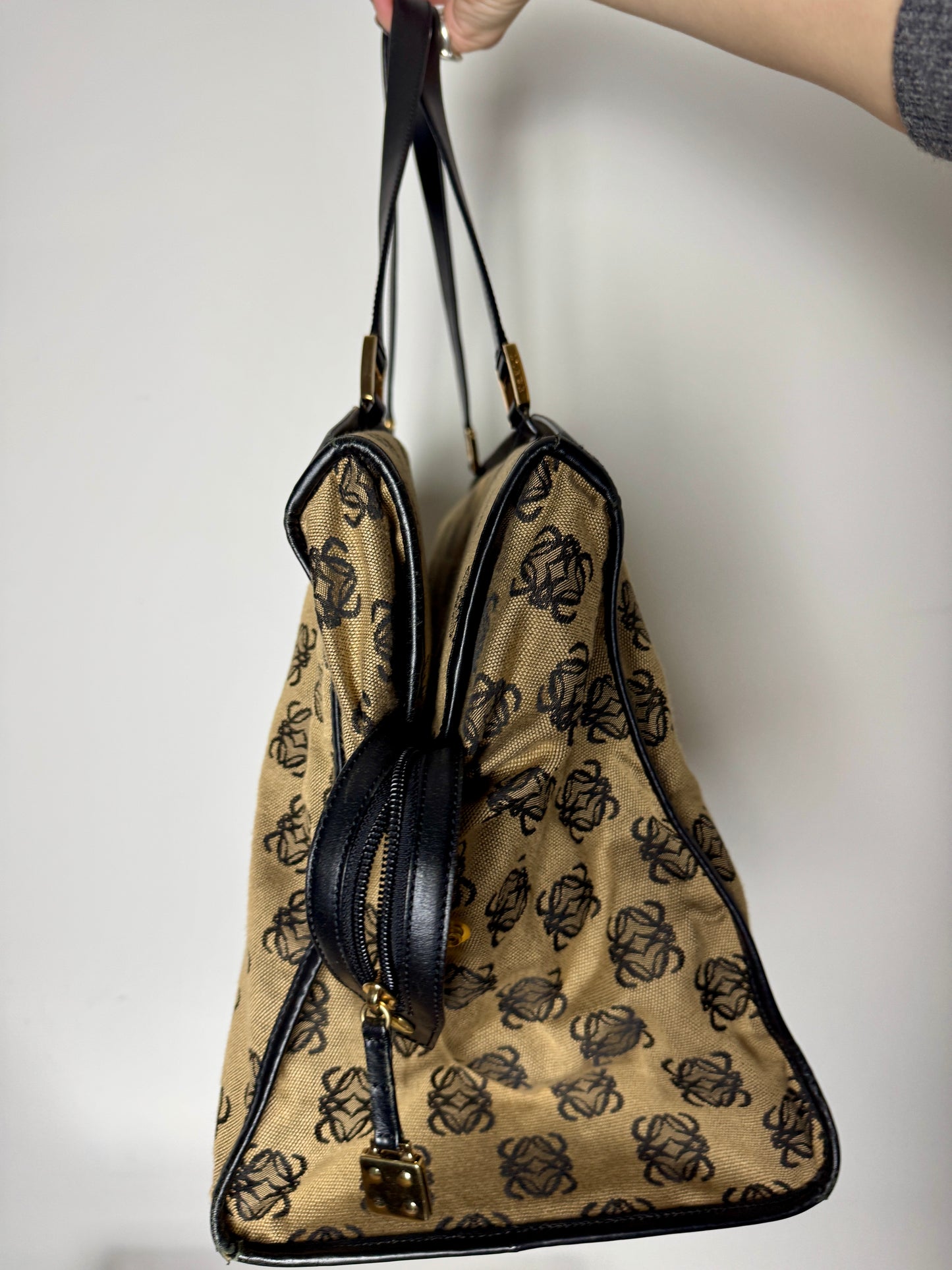 Loewe Anagram Canvas Weekender Tote - Late 1990s