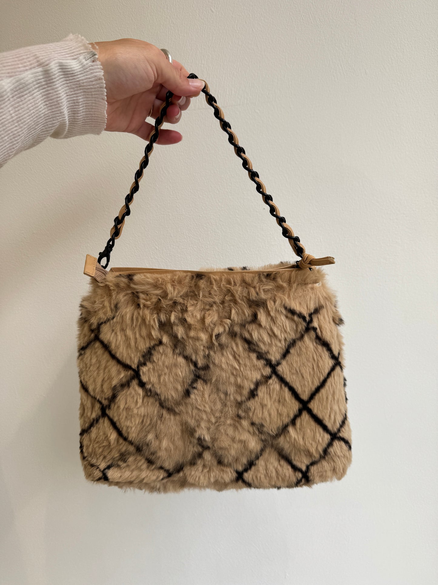 Chanel Matelasse Lapin (Rabbit) Fur Chain Shoulder Bag 2001-2002
