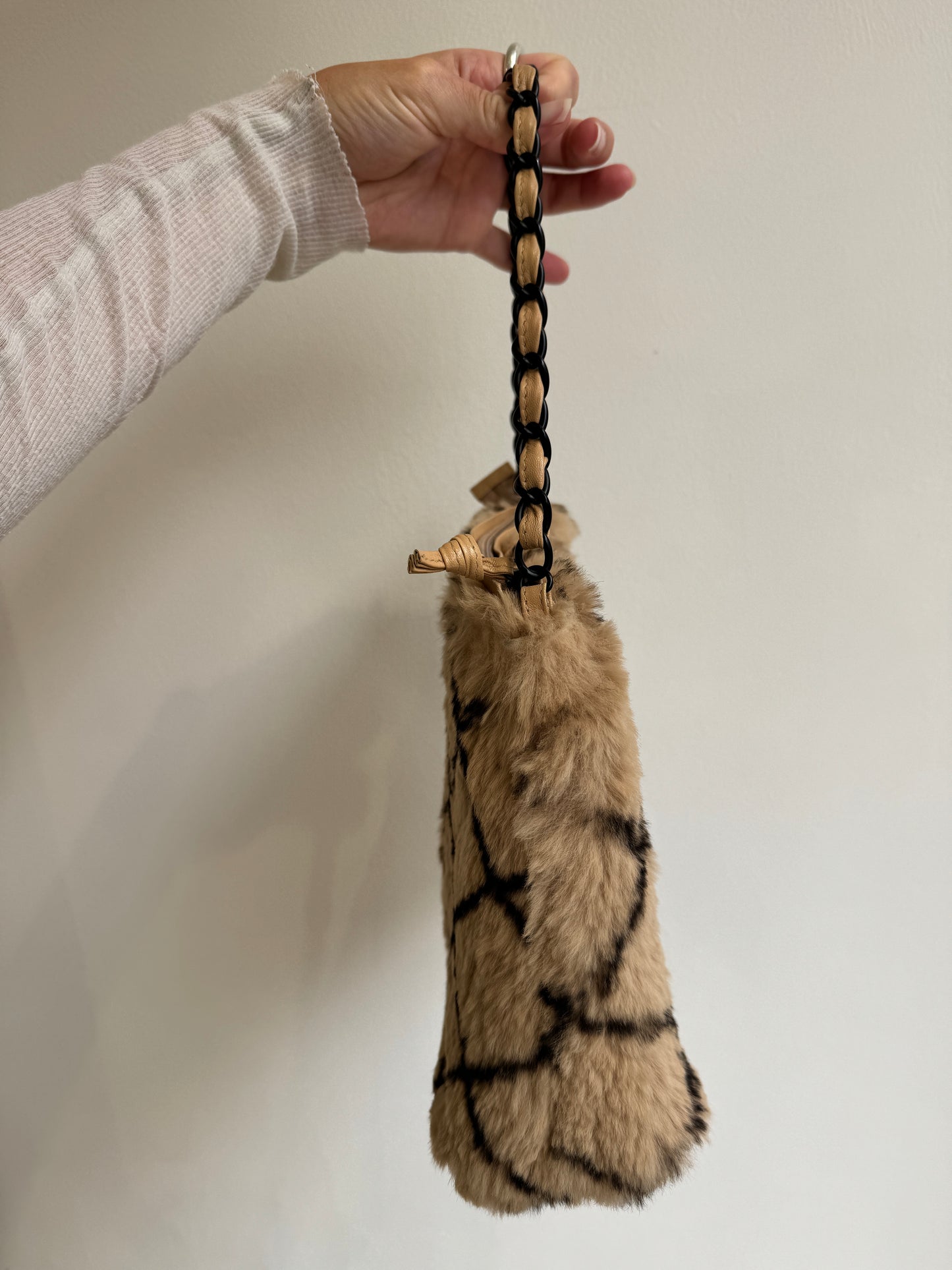 Chanel Matelasse Lapin (Rabbit) Fur Chain Shoulder Bag 2001-2002