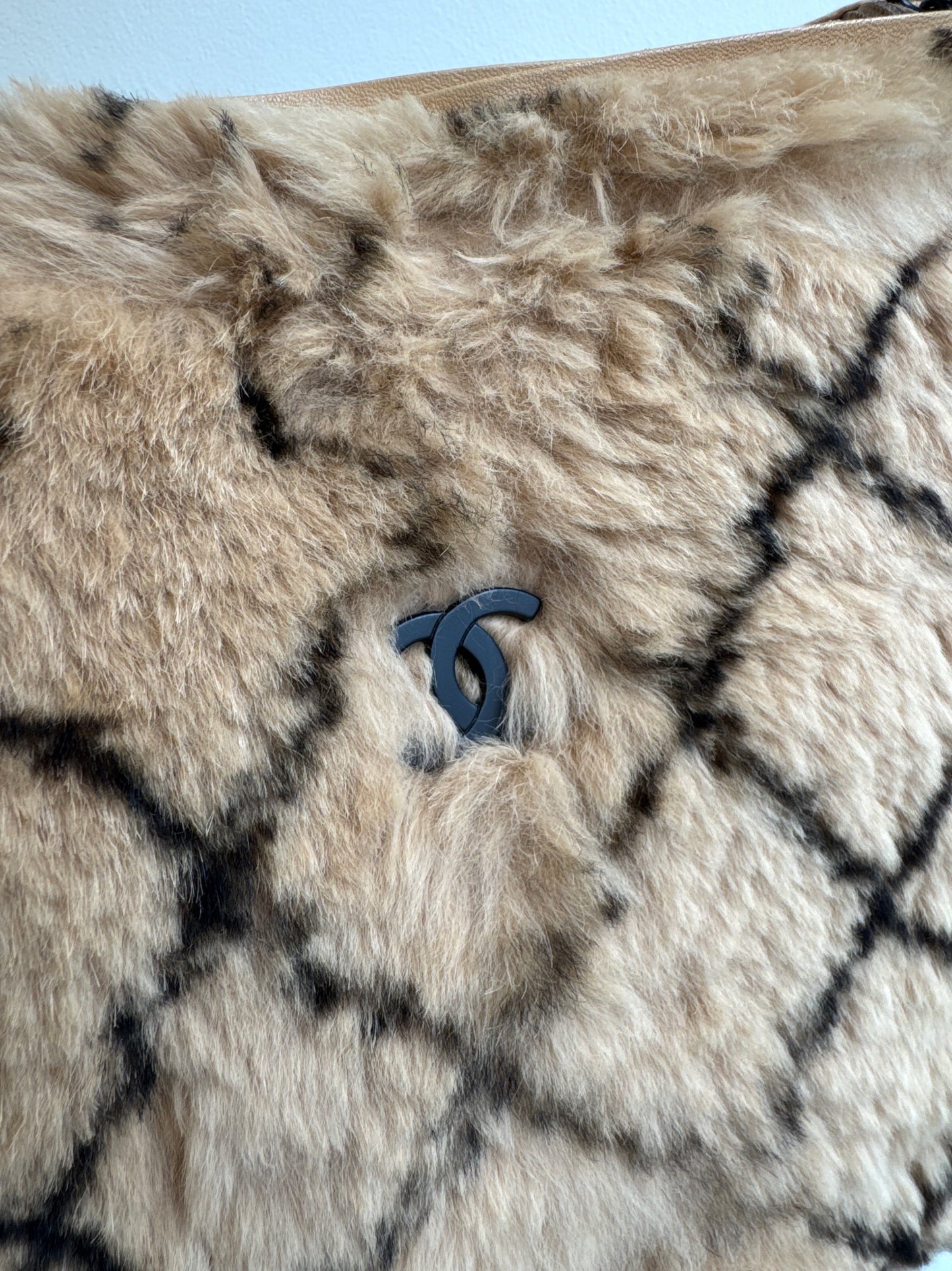 Chanel Matelasse Lapin (Rabbit) Fur Chain Shoulder Bag 2001-2002