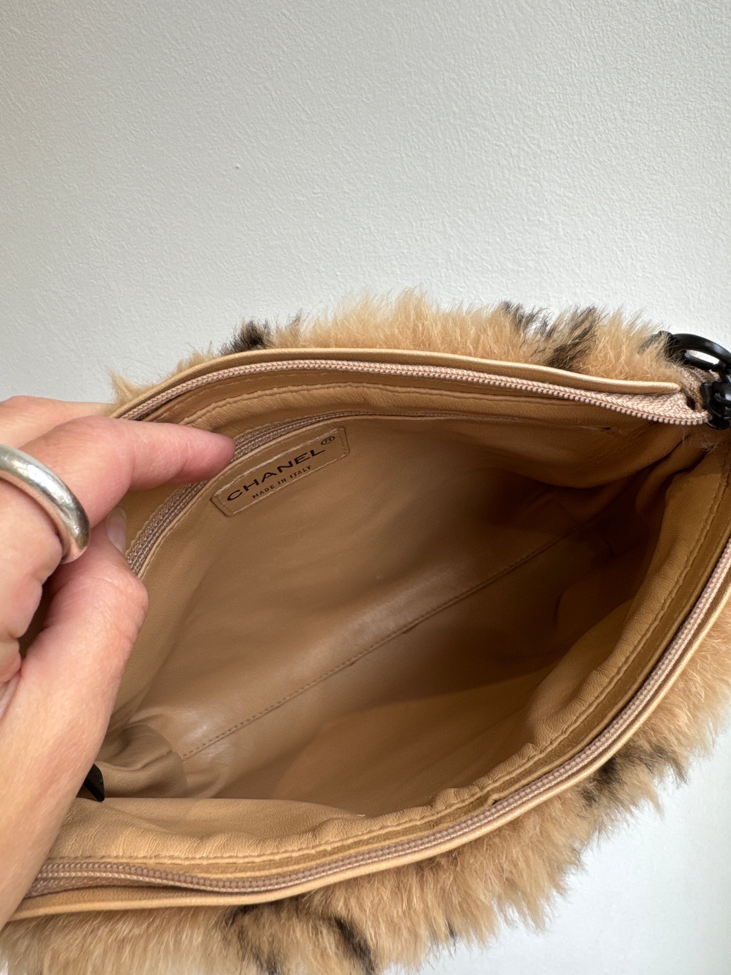 Chanel Matelasse Lapin (Rabbit) Fur Chain Shoulder Bag 2001-2002