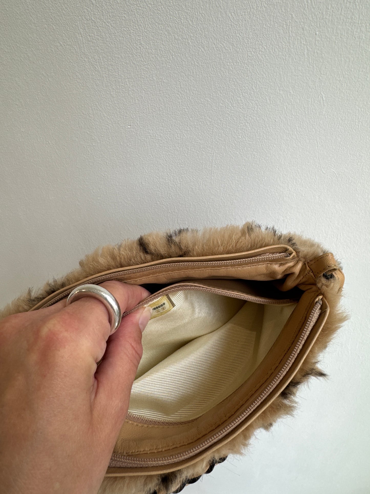 Chanel Matelasse Lapin (Rabbit) Fur Chain Shoulder Bag 2001-2002