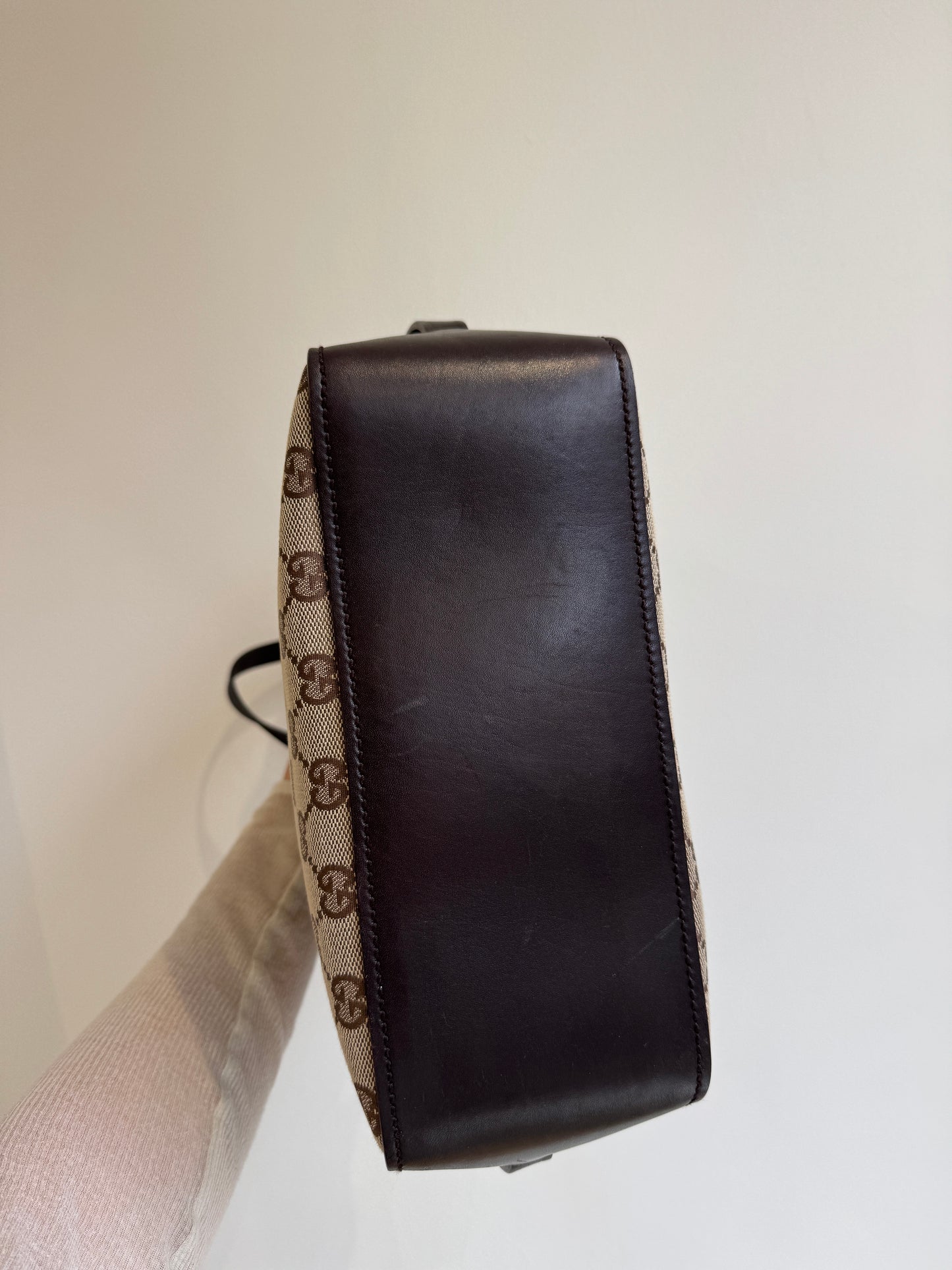 Gucci GG Canvas Belted Tote - early 2000